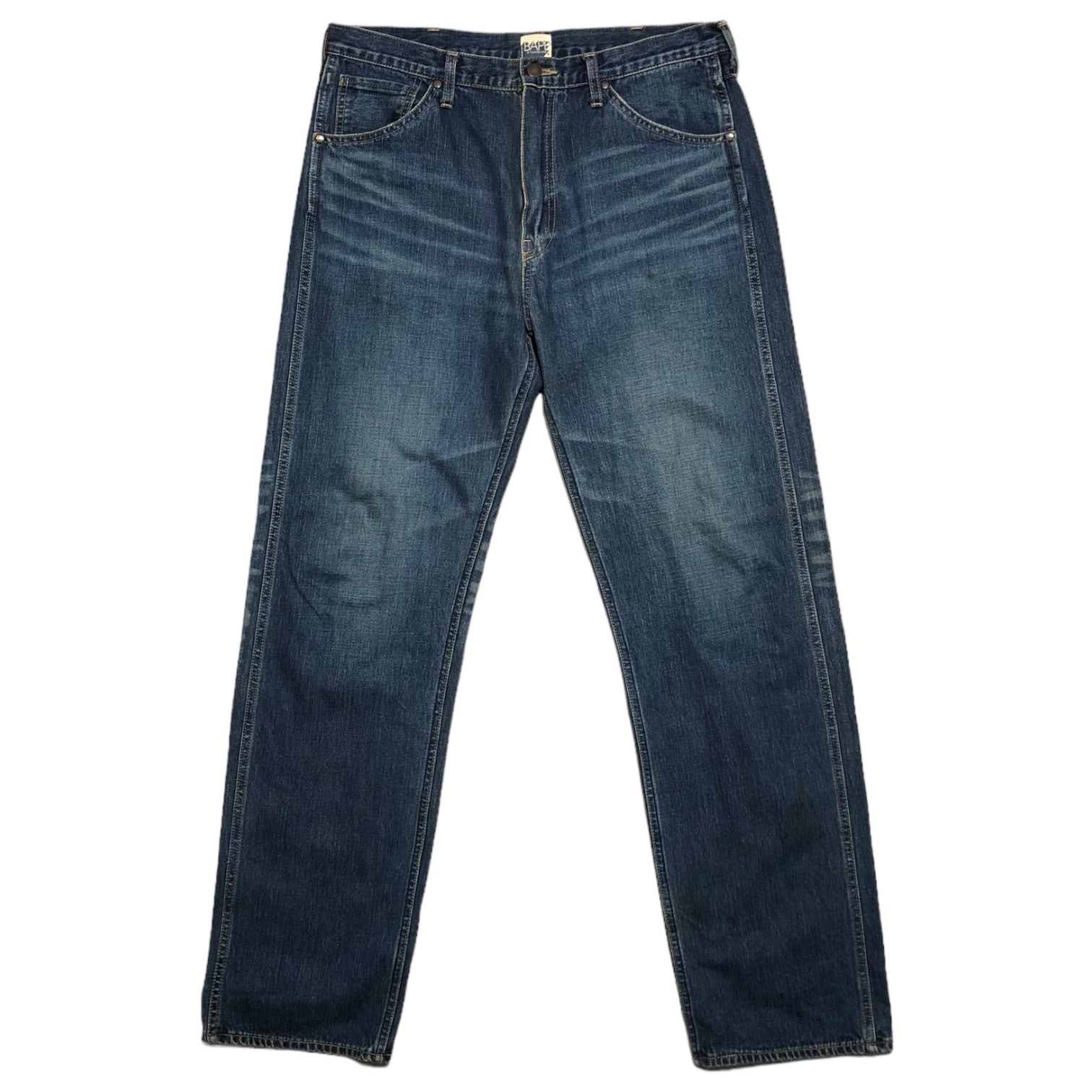 A BATHING APE(アベイシングエイプ) 00's DENIM PANTS デニムパンツ 00年代 L インディゴ