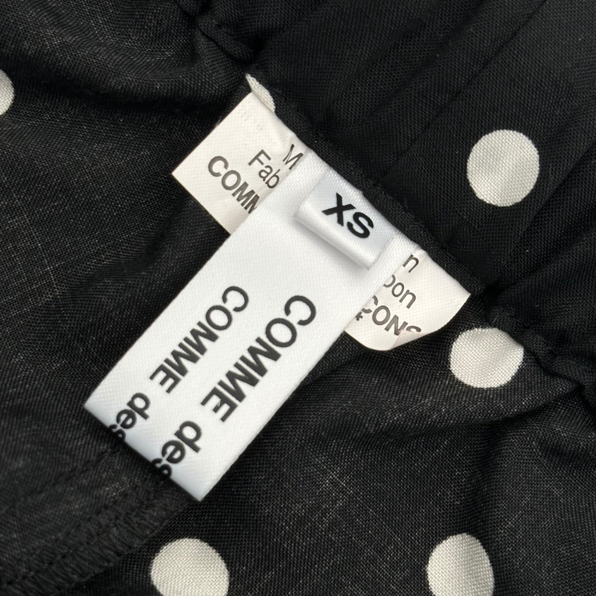 COMME des GARCONS COMME des GARCONS(コムデギャルソンコムデギャルソン) 2018SS Poly Dot All-Over Print Easy Pants ポリ ドット 総柄 イージー パンツ RA-P014 XS ブラック×ホワイト AD2017 男性着用可能