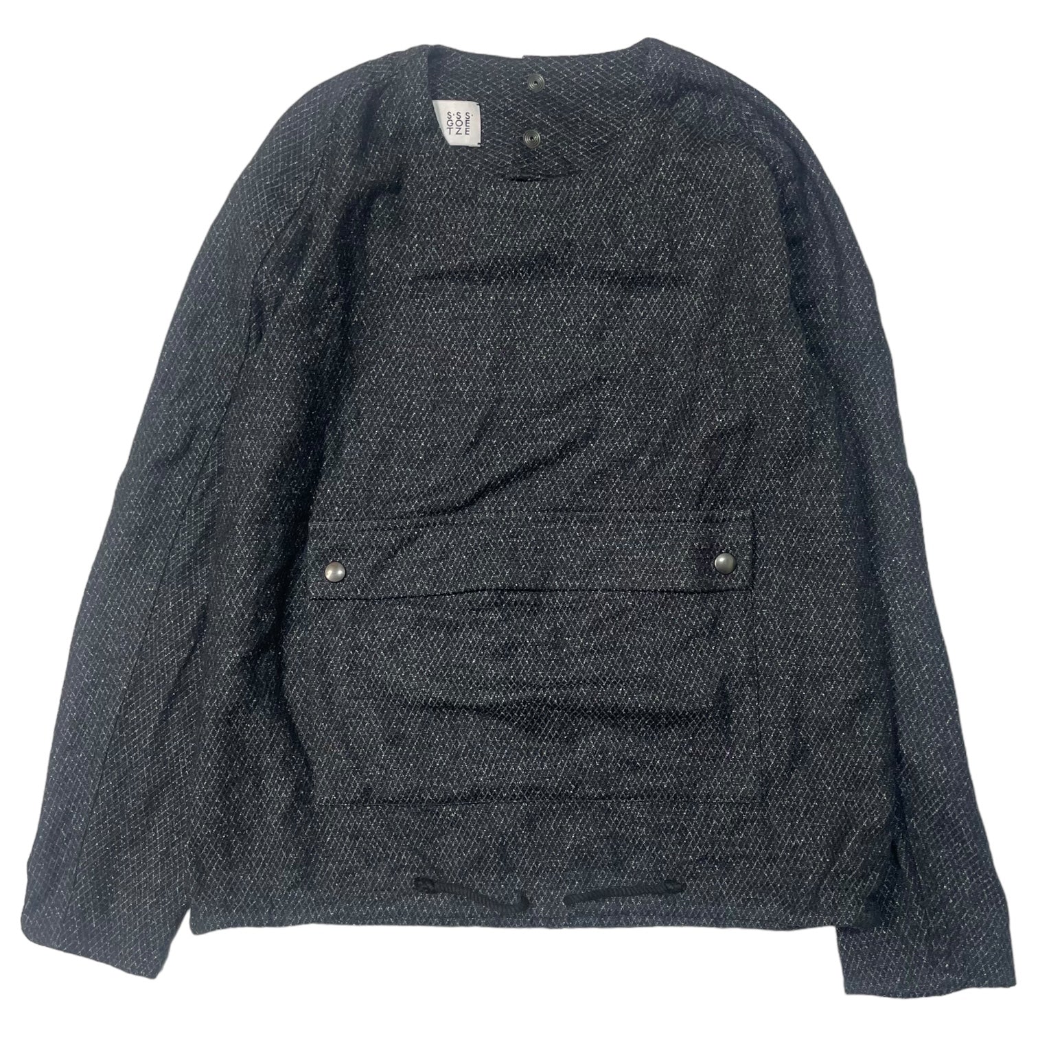 SISSI GOETZE(シッシゴェッツェ) Front pocket sheep wool pullover cut and sew フロントポケット シープウール プルオーバー カットソー SIZE 46(S) グレー