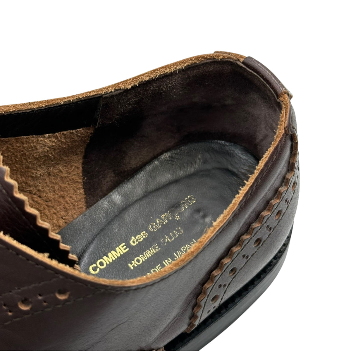 COMME des GARCONS HOMME PLUS(コムデギャルソンオムプリュス) Medallion Leather Shoes メダリオン レザー シューズ PM-K101 25.5cm ブラウン