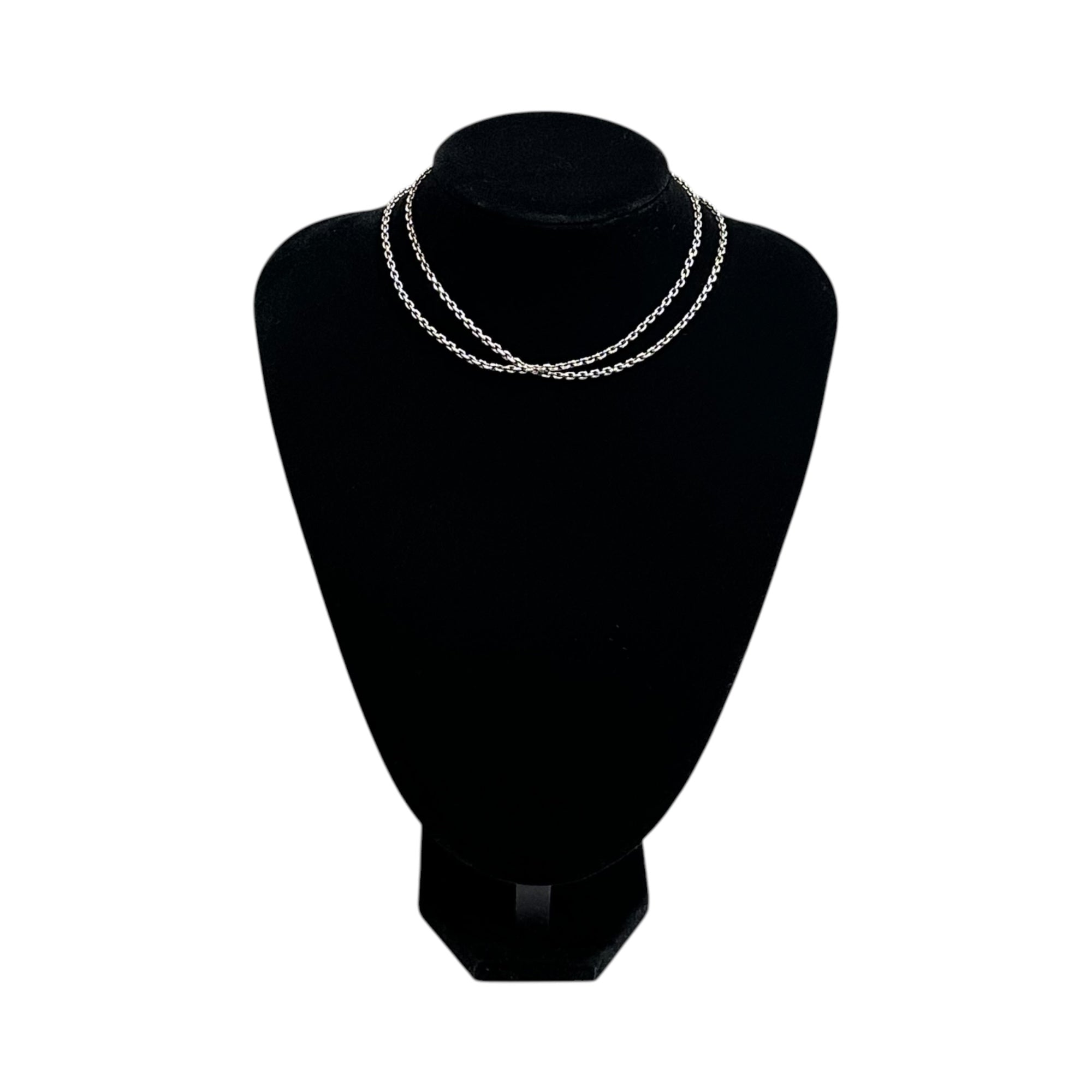 Saint Laurent Paris(サンローランパリ) Logo Plate Basic Chain Necklace ロゴ プレート ベーシック チェーン ネックレス シルバー