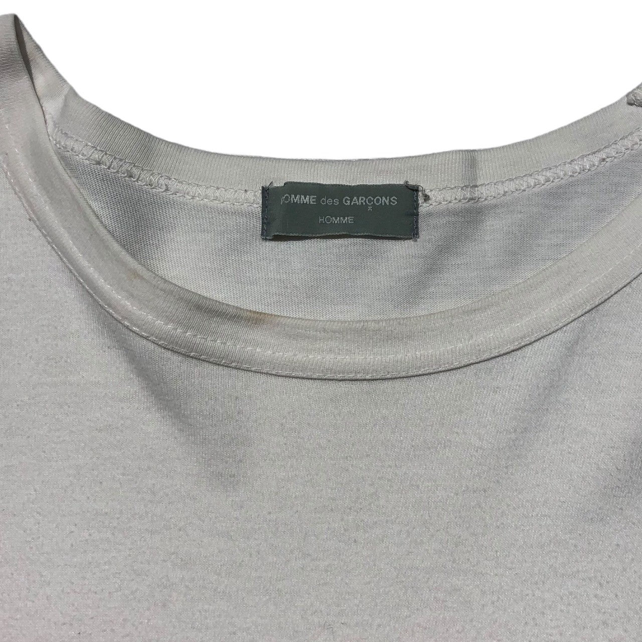 COMME des GARCONS HOMME(コムデギャルソンオム) 90'sブランドロゴプリントTシャツ 表記なし(L程度) ホワイト 田中オム