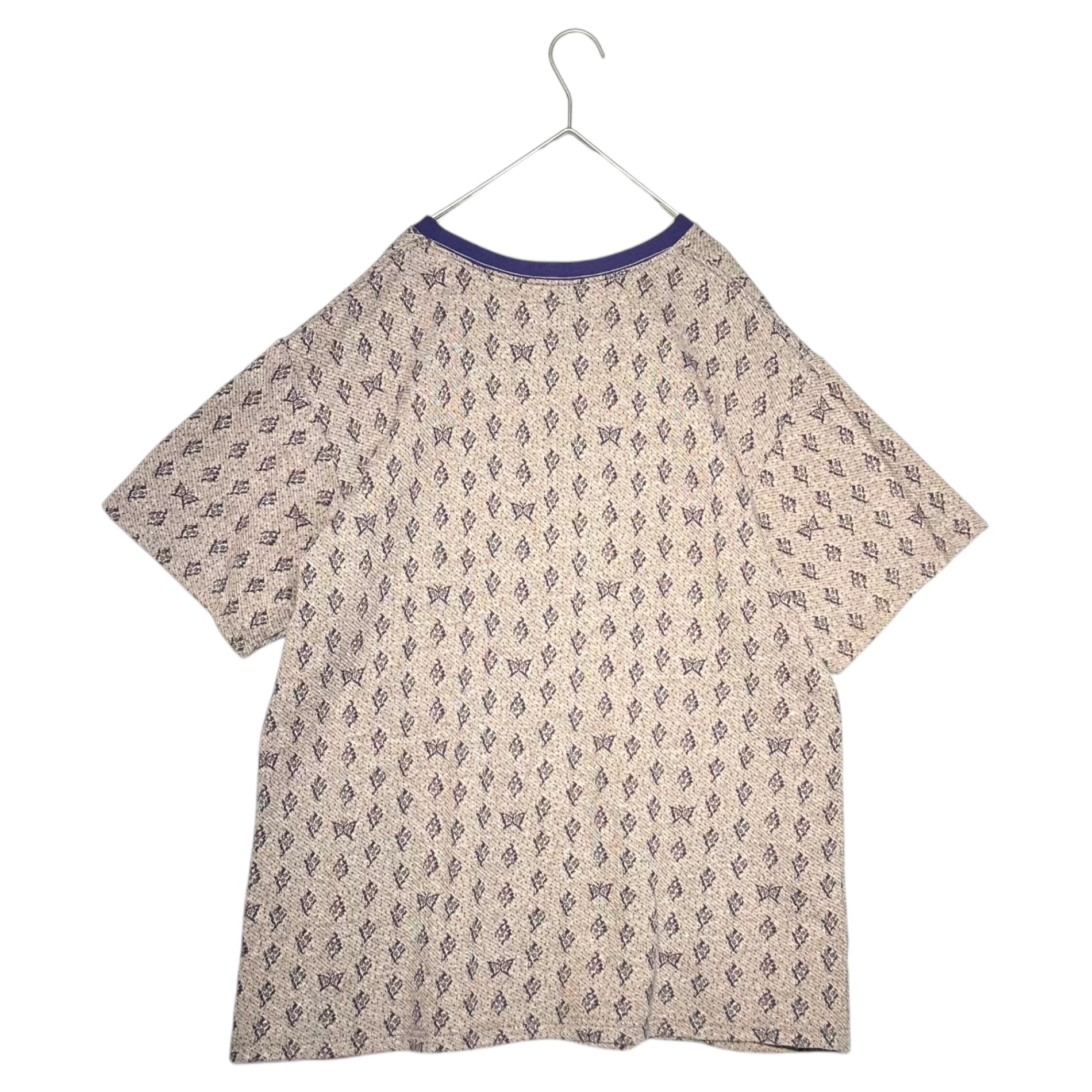 NEEDLES(ニードルズ) S/S Crew Neck Tee -C/AN Papillon&Floral Jq. 半袖 クルーネック Tシャツ OT243 M パープル パピオン フローラル