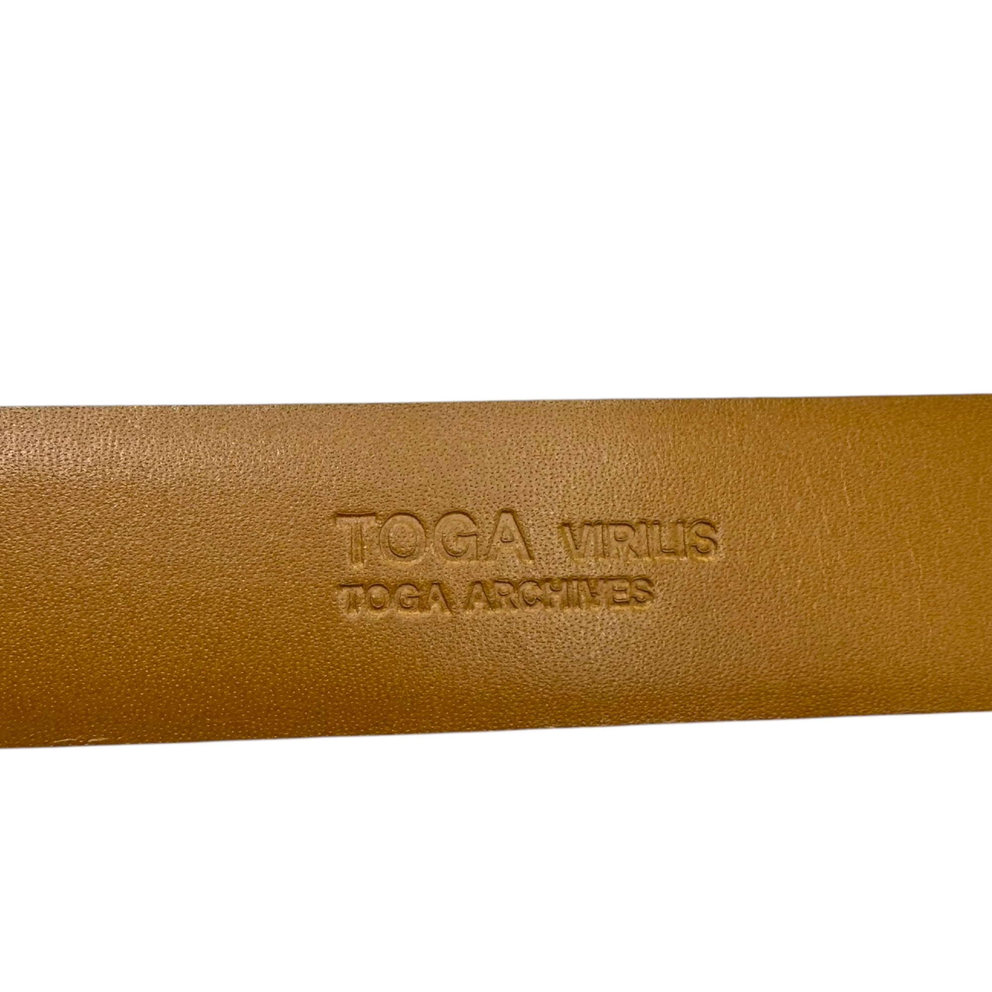 TOGA VIRILIS(トーガビリリース) LEATHER BELT ウエスタン レザー ベルト TV12-AH359 ONE ブラウン