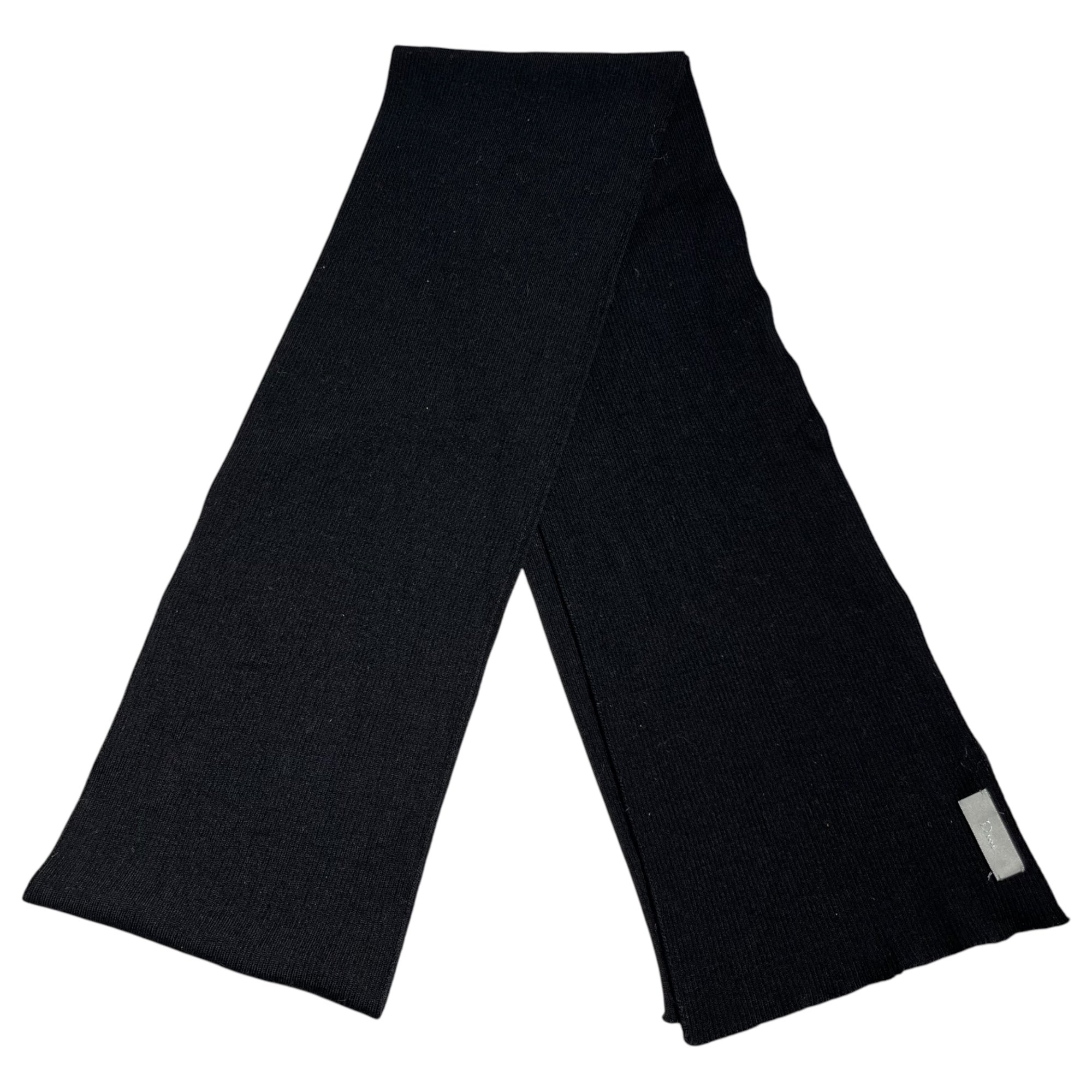 Dior HOMME(ディオールオム) Super Long Bee Logo Embroidery Scarf スーパー ロング ビー 刺繍 マフラー ブラック