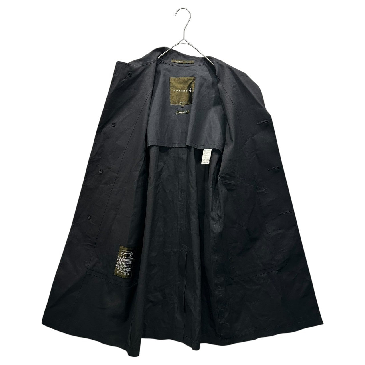 MACKINTOSH(マッキントッシュ) "Genuine Handmade" Stand Collar Rubber-Coated Coat ジェニュイン ハンドメイド ステンカラー ゴム引き コート 36(S程度) チャコールグレー