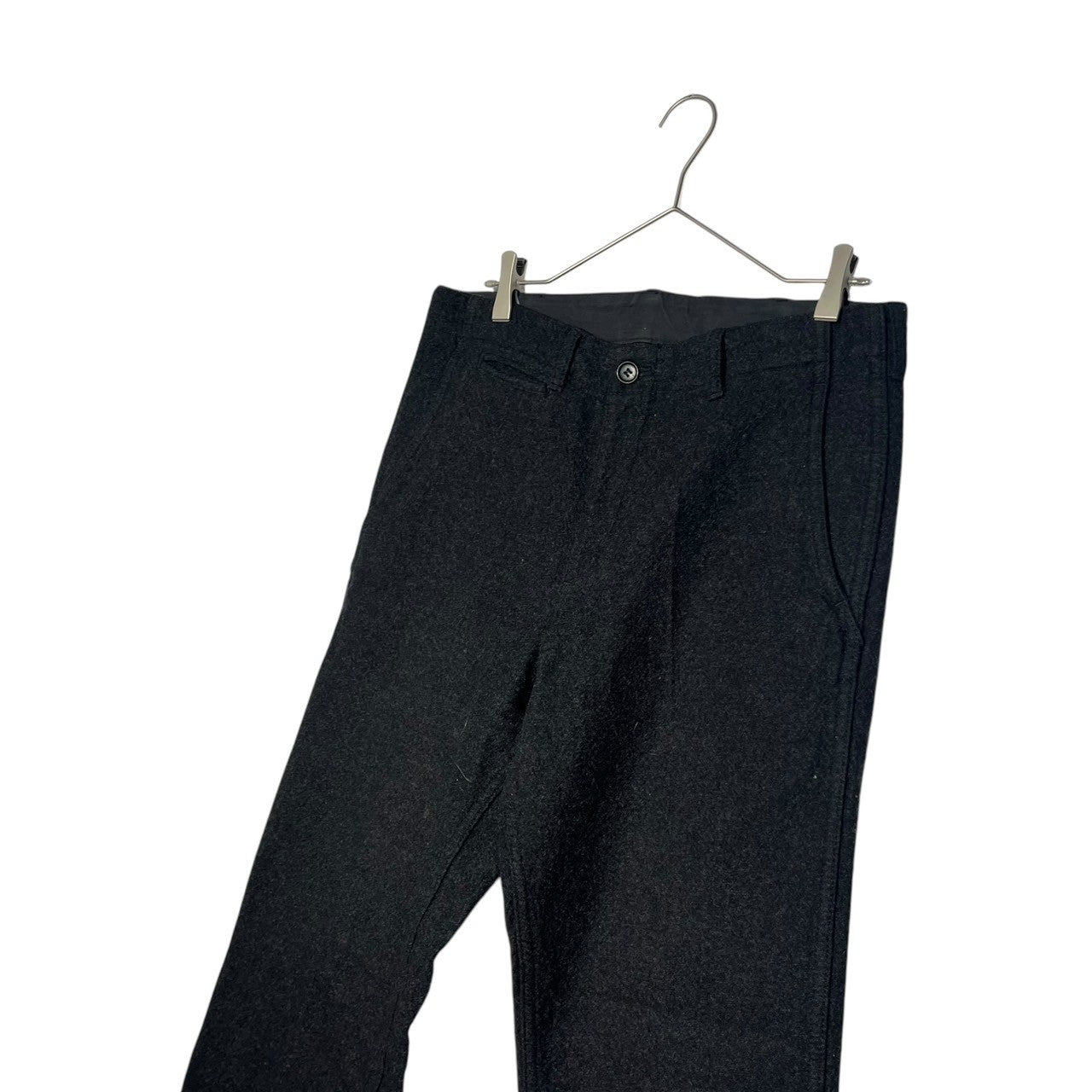 COMME des GARCONS HOMME(コムデギャルソンオム) 04AW straight wool slacks ストレート ウール スラックス HN-P048 M ブラック AD2004 パンツ 00's