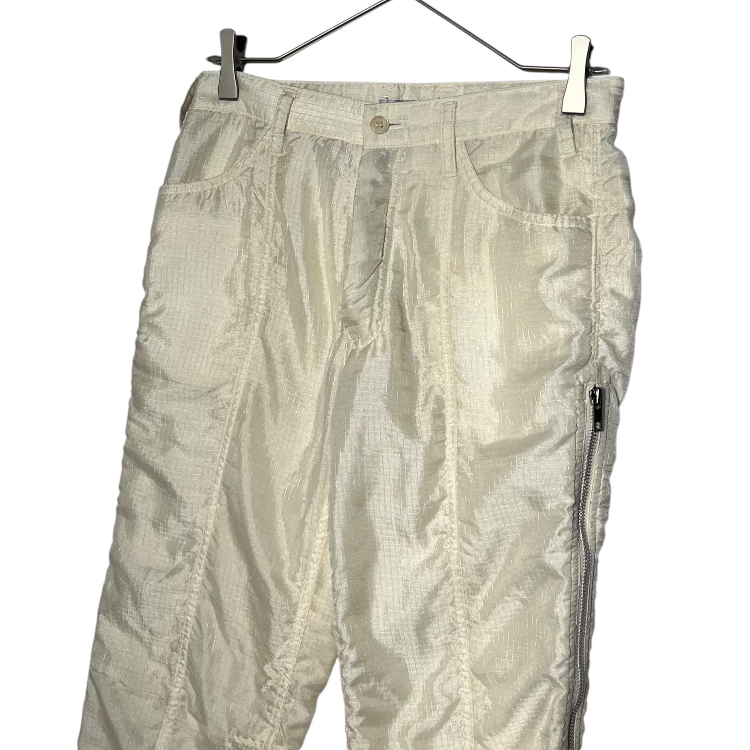 ISSEY MIYAKE(イッセイミヤケ) 98AW Archive side zip parachute pants アーカイブ サイド ジップ パラシュート パンツ IM84-FF934 S ホワイト