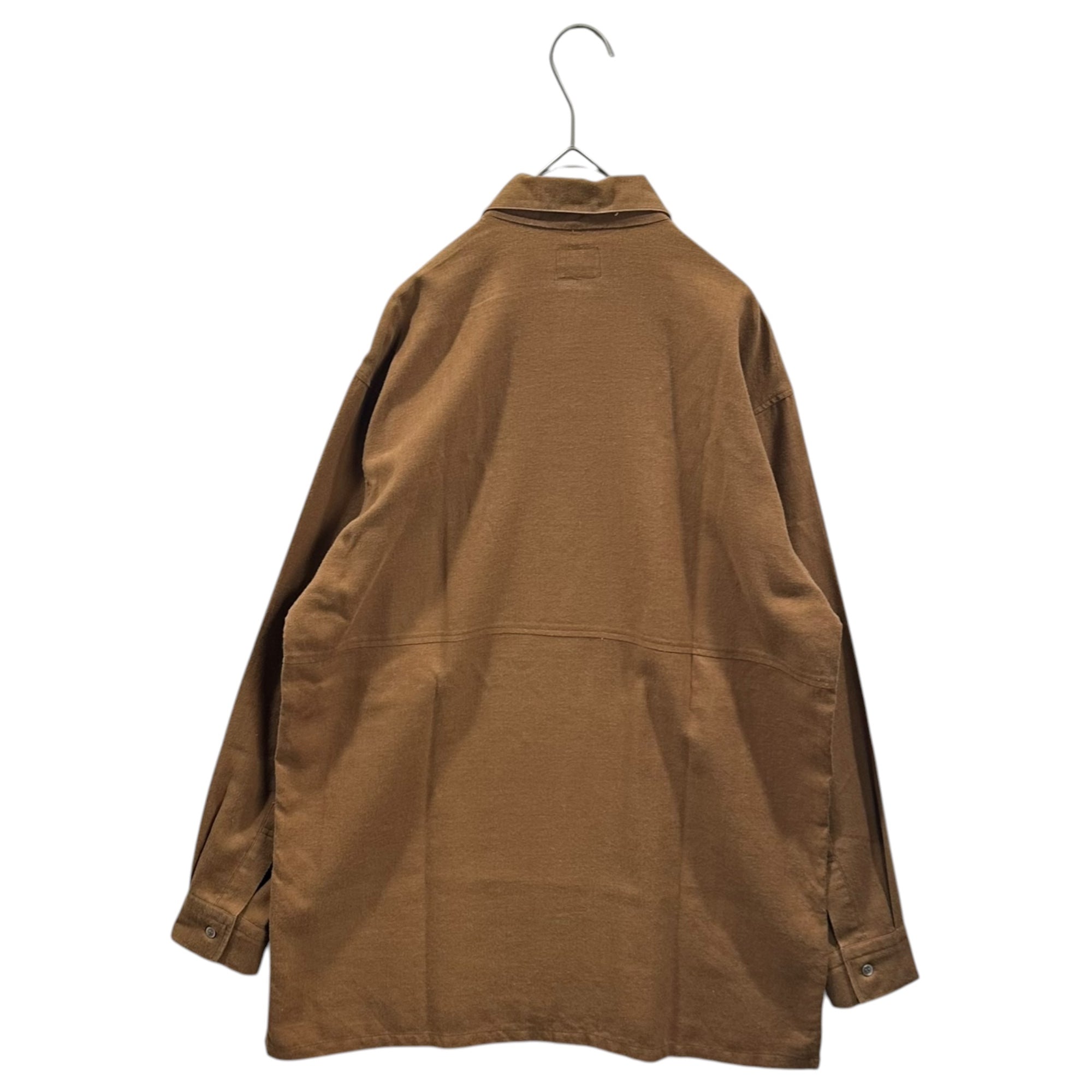 im ISSEY MIYAKE(イッセイミヤケ) 1990's " TESSUTO IN TALIA" Co/Wo L/S Shirt コットン ウール シャツ 166005-C S ブラウン 90年代 ハミルトン社