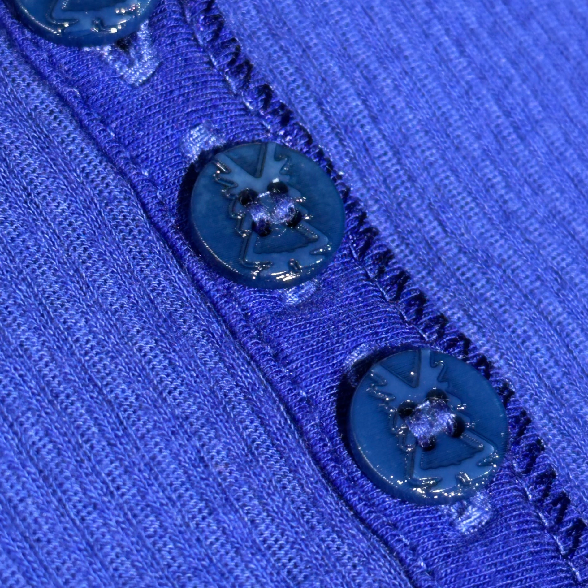 MARITHE FRANCOIS GIRBAUD(マリテフランソワジルボー) 00's V-neck Ribbed Cardigan Vネック リブ カーディガン F5-6736 M ブルー Y2K