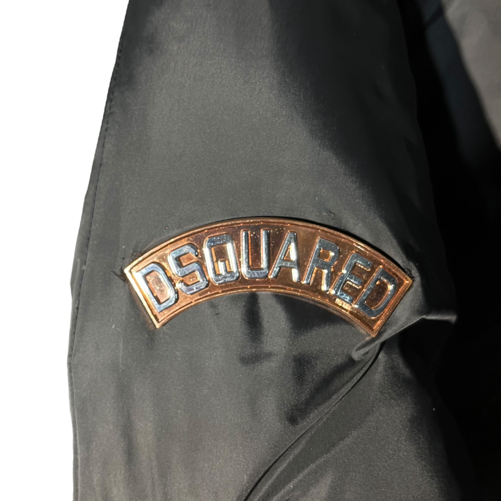 DSQUARED2(ディースクエアード) 00's 8 pocket down bomber jacket 8ポケット ダウン ボンバー ジャケット バイカー 46(M程度) ブラック Y2K テック アーカイブ