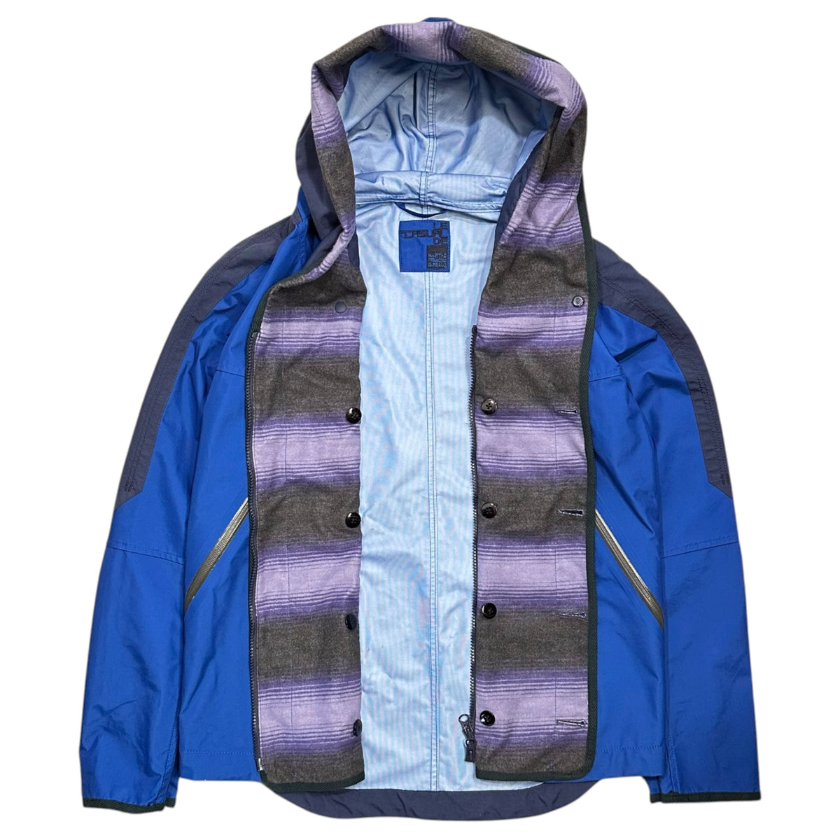 MARITHE FRANCOIS GIRBAUD(マリテフランソワジルボー) Old Double-Nylon Parka オールド ダブル ナイロン パーカー M7-4658 M ブルー