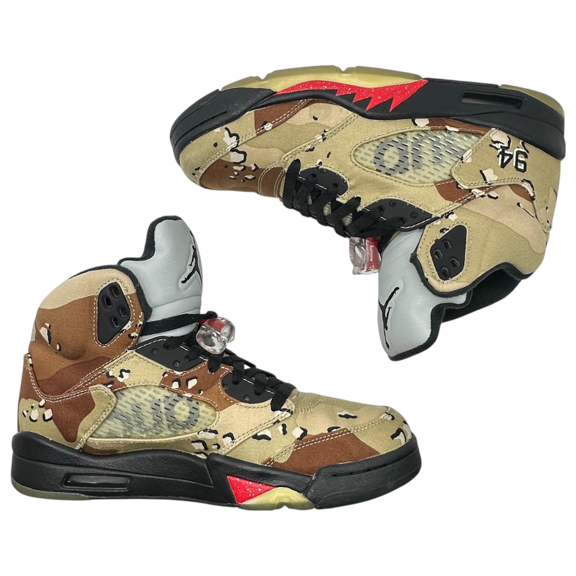 NIKE×SUPREME(ナイキ×シュプリーム) Air Jordan 5 Retro "Desert Camo" エア ジョーダン 5 デザートカモ 824371-201 27cm ベージュ スニーカー コラボ