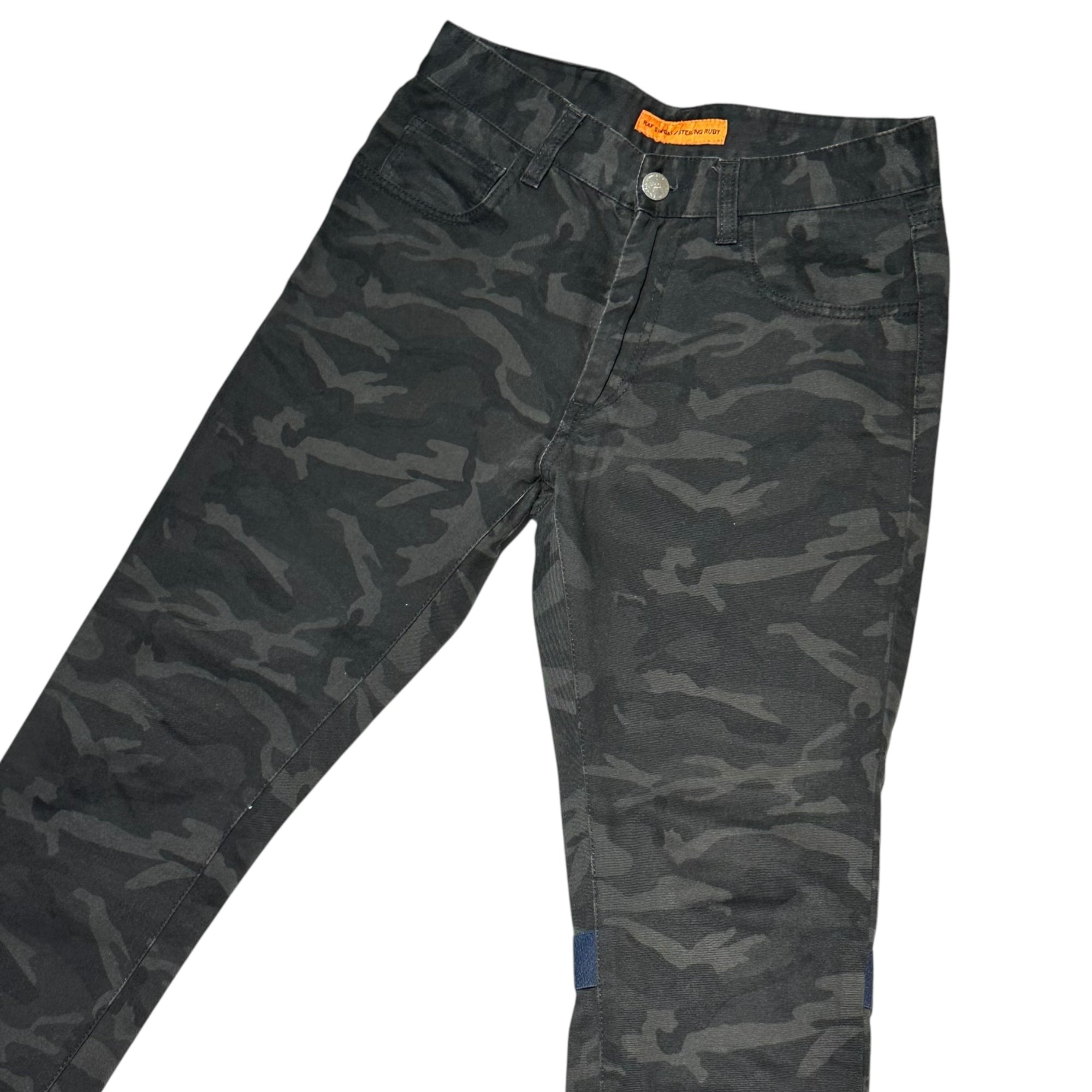 RAF SIMONS(ラフシモンズ) 14AW "STERLING RUBY" Camo Skinny Pants スターリング カモ スキニー パンツ 44(XS程度) カーキ×ブラック アーティスト コラボ アーカイブ CRIM NEG
