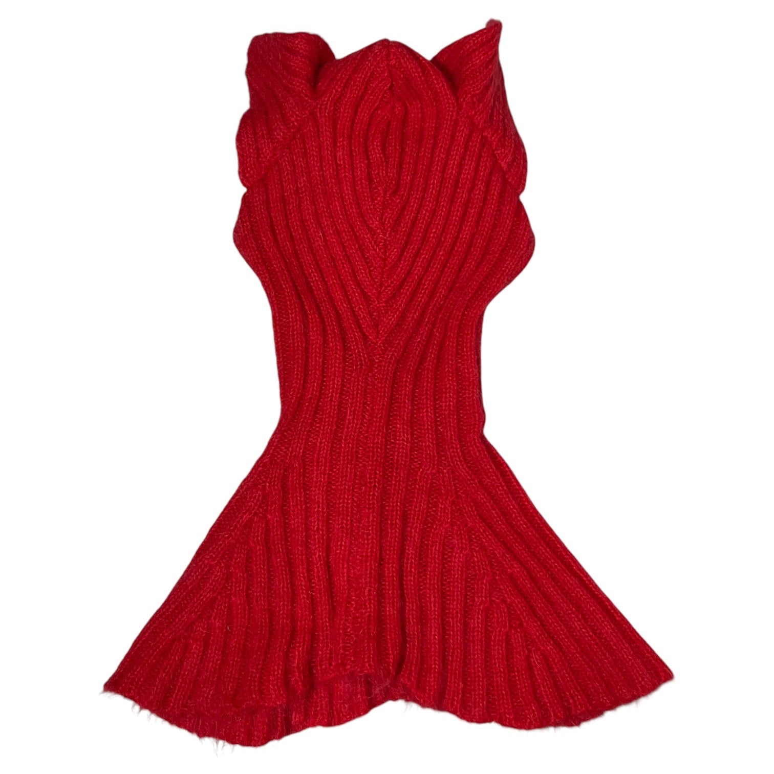 Charles Jeffrey LOVERBOY(チャールズ・ジェフリー・ラバーボーイ) Chunky Ears ニット バクラバ 猫耳 レッド