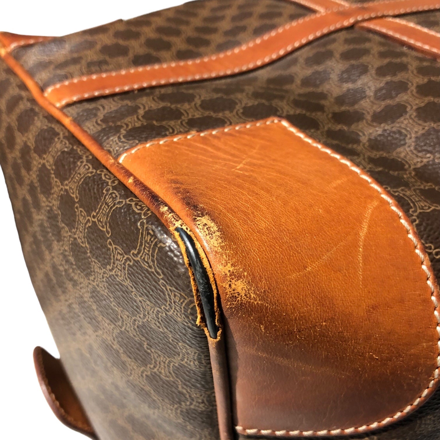 CELINE(セリーヌ) vintage macadam boston bag ヴィンテージ マカダム ボストン バッグ M08 ブラウン イタリア製 旅行 鞄 OLD