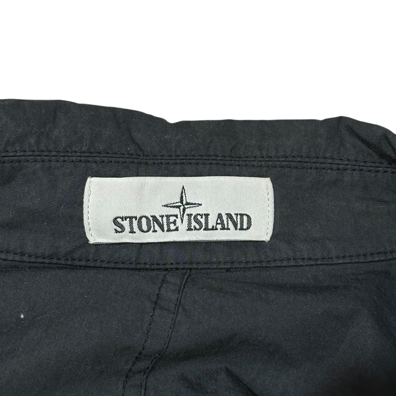 STONE ISLAND(ストーンアイランド) 23AW Garment Dye Cotton Nylon Poplin Zip-Up Blouson Jacket ガーメントダイ コットン ナイロン ポプリン ジップアップブルゾン ジャケット 721510408 XL ブラック