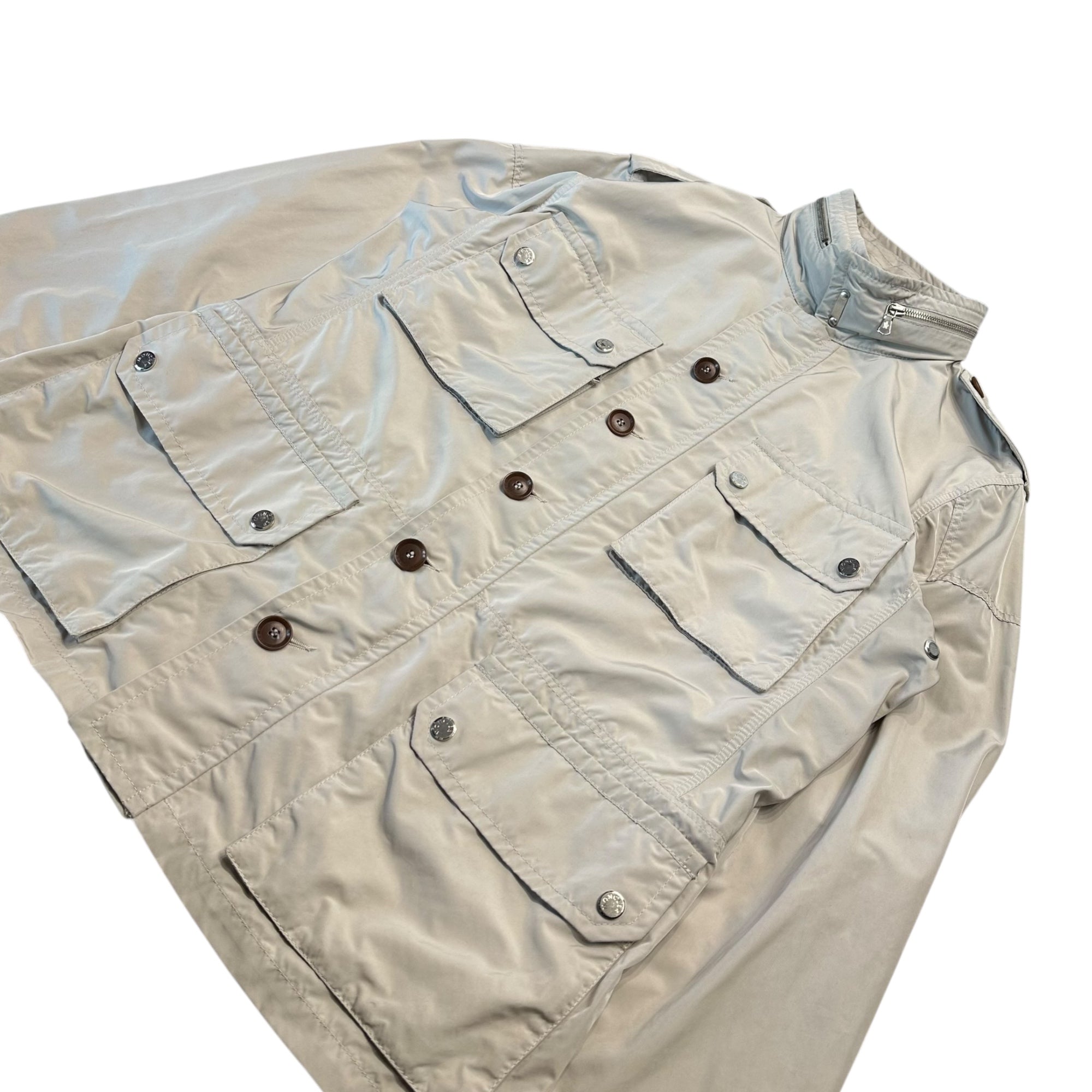 MONCLER(モンクレール) ERMITE Nylon Military-inspired jacket エルミット ナイロン ミリタリー インスパイア ジャケット 41024/00/69483 3(M程度) アイボリー スープリームスタグ