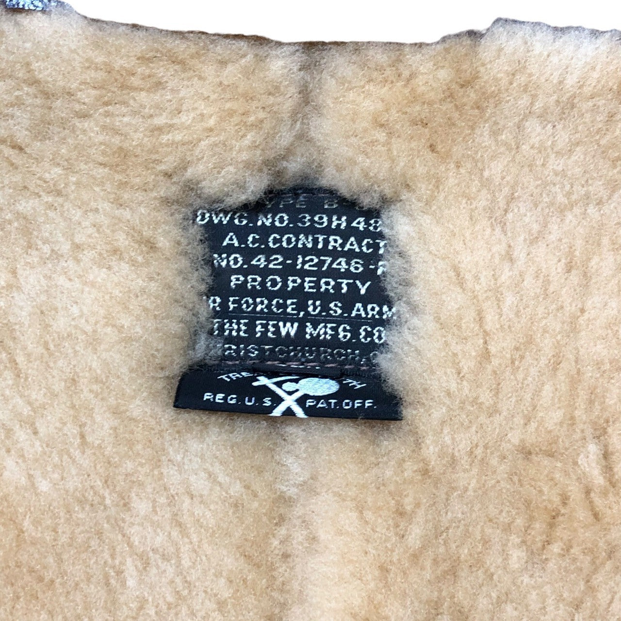 THE FEW(ザフュー) TYPE B-6 フライト ジャケット ムートン レザー 42-12746-P 42R(XL程度) ブラック The few Highlander