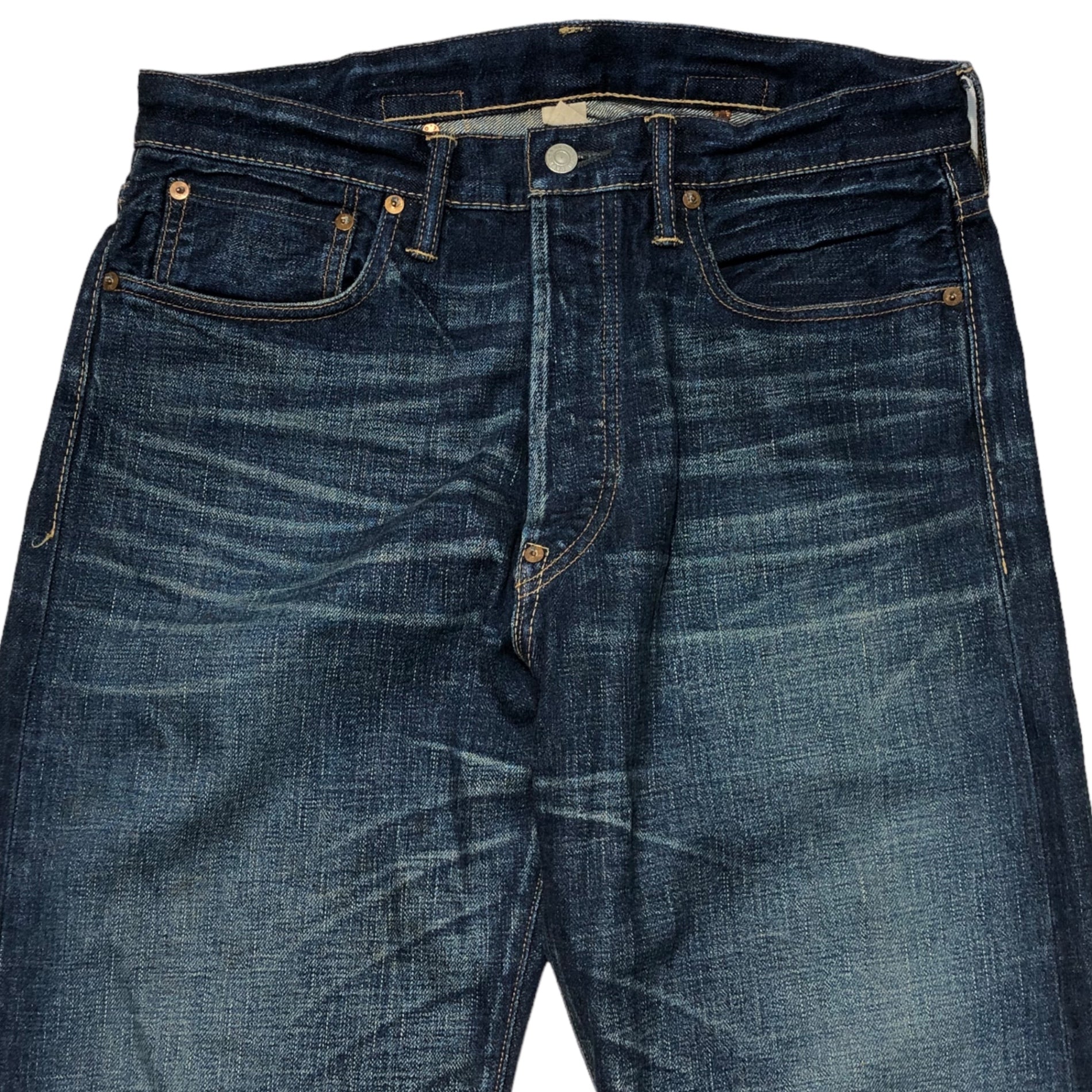 RRL(ダブルアールエル) cinch back denim pants シンチバック デニム パンツ 32×32 インディゴ ジーンズ