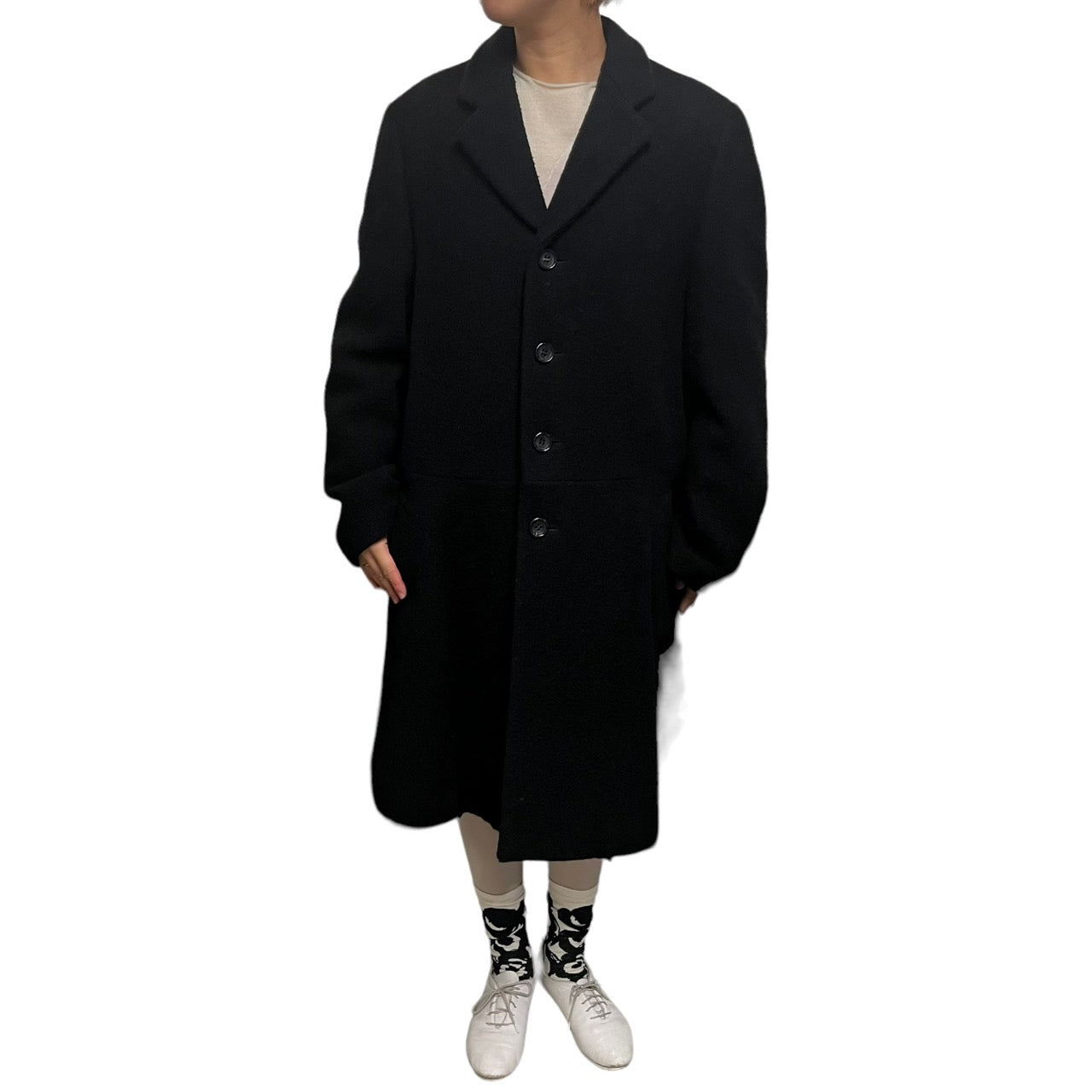 robe de chambre COMME des GARCONS(ローブドシャンブルコムデギャルソン) 90's切替4Bウールコート RC-040030 表記なし(M~L程度) ブラック AD1995