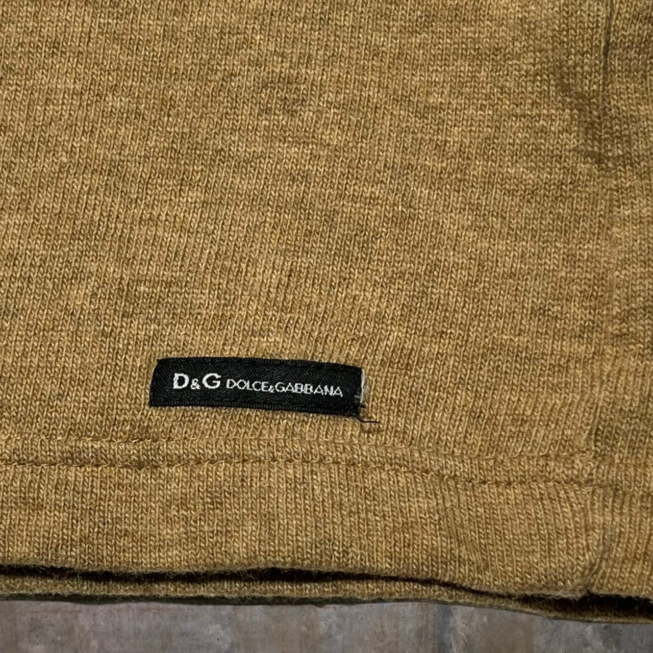 D&G DOLCE&GABBANA(ディーアンドジードルチェ&ガッバーナ) 切替リブウールニット/セーター L ブラウン ドルチェアンドガッバーナ ドルガバ