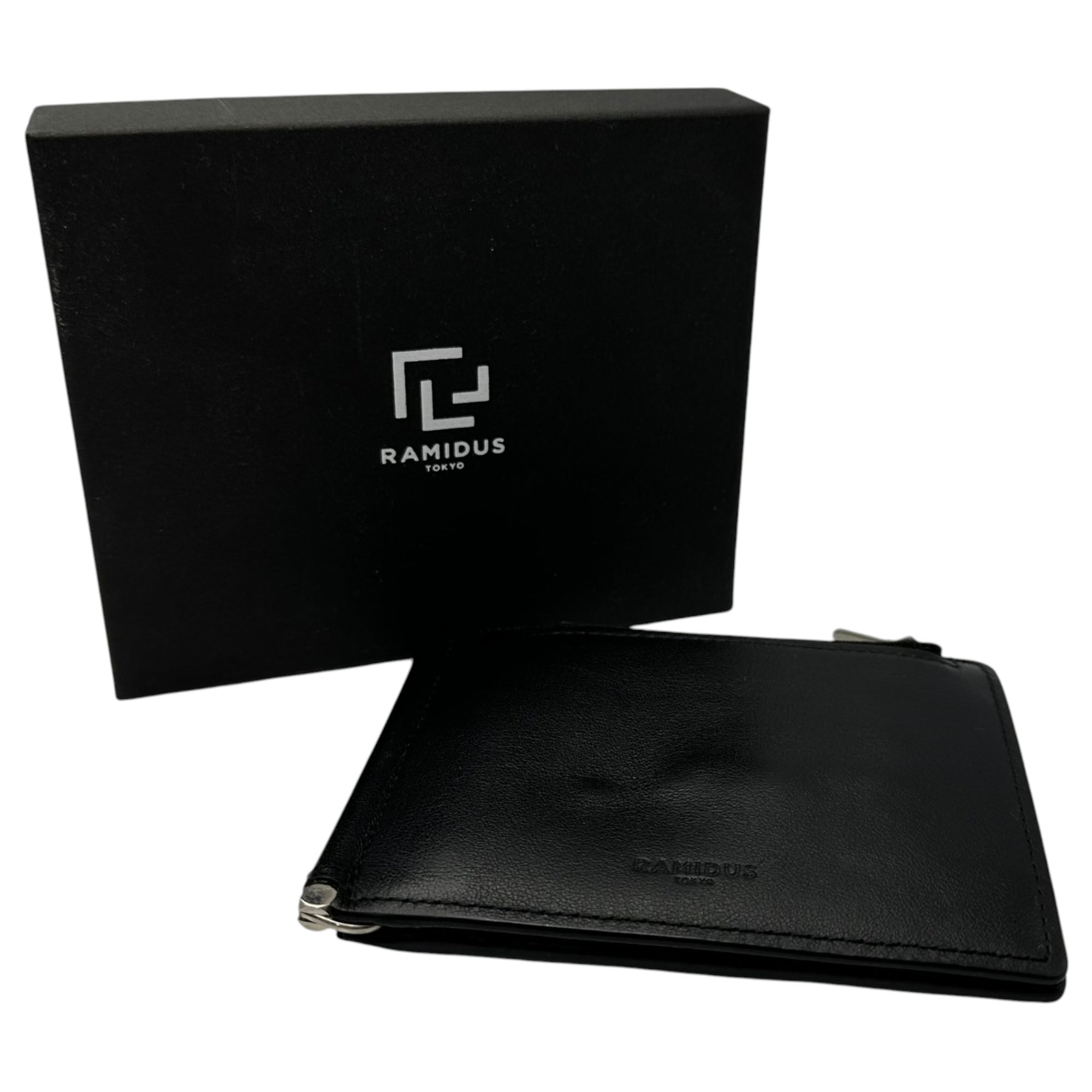 RAMIDUS(ラミダス) MONEY CLIP マネー クリップ レザー ブラック 2つ折り財布 藤原ヒロシ