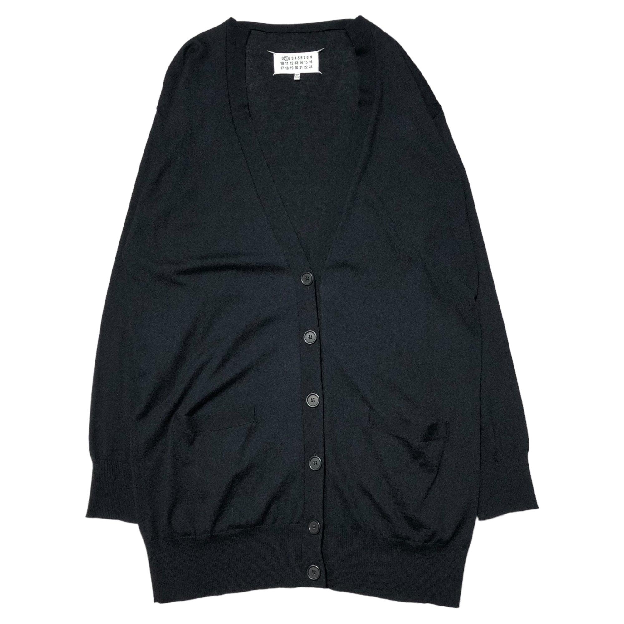 MAISON MARGIELA(メゾンマルジェラ) 15SS rayon wool cardigan レーヨンウールカーディガン S51HA0564 S15179 S ブラック