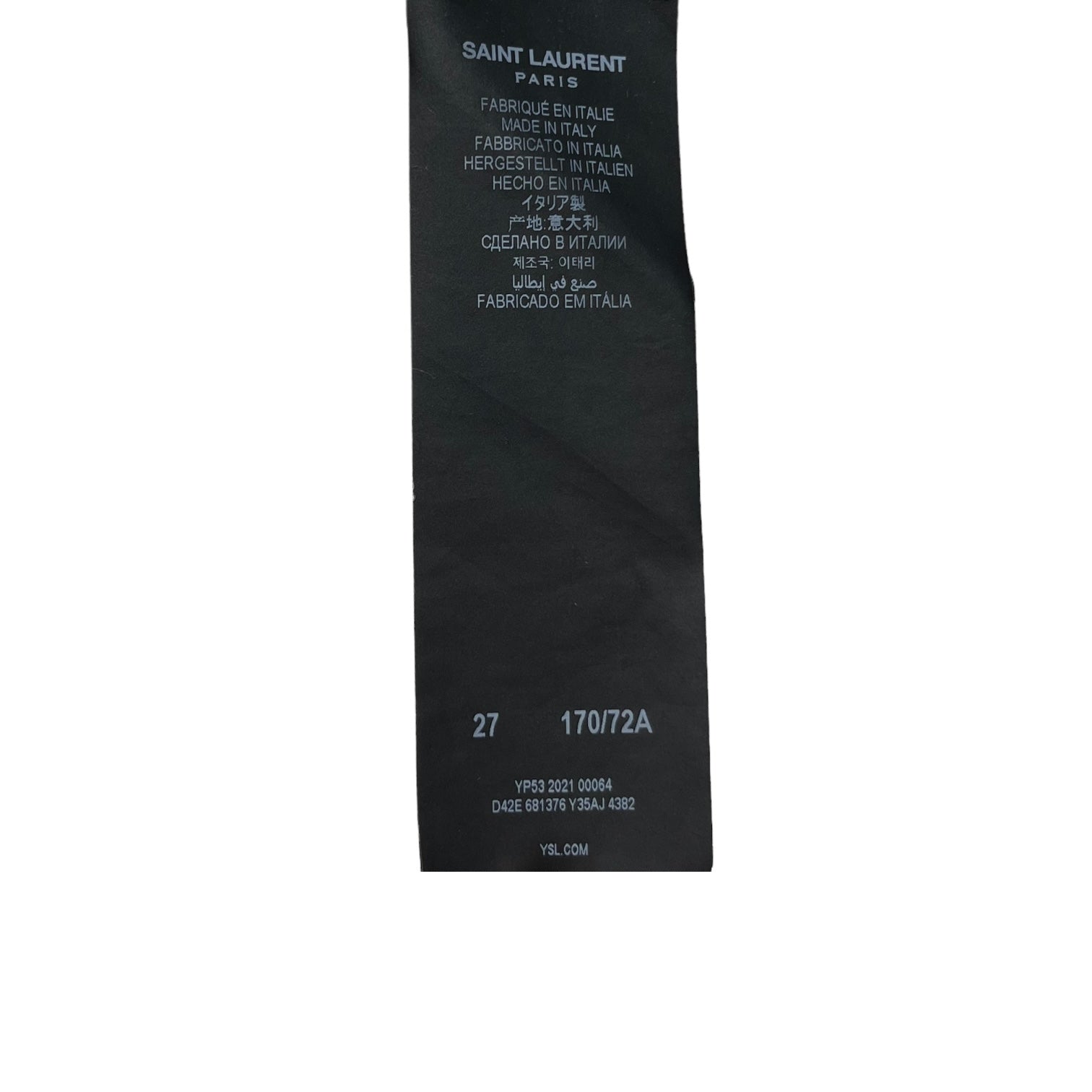 SAINT LAURENT PARIS(サンローランパリ) chemical wash denim pants ウォッシュド加工 ケミカル デニムパンツ 681376 YP53 2021 00064 W30 インディゴ