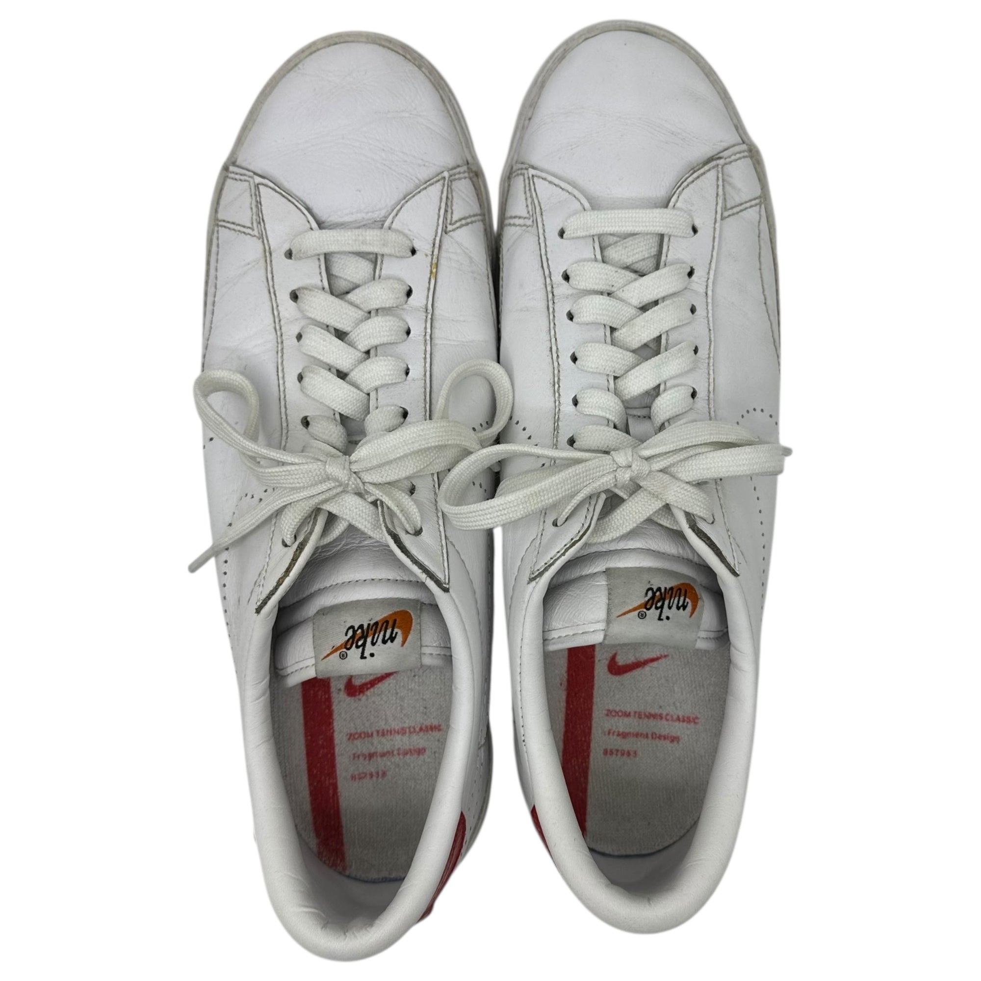 NIKE×FRAGMENT DESIGN(ナイキ×フラグメントデザイン) AIR ZOOM TENNIS CLASSIC AC/FGMT エアズーム テニス クラシック 857953-115 29cm ホワイト×レッド ローカット スニーカー コラボ
