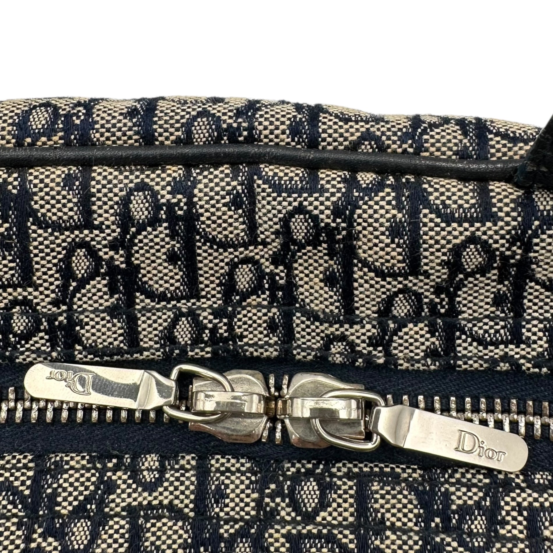 Christian Dior(クリスチャンディオール) Trotter Oblique Travel Handbag トロッター オブリーク トラベル ハンド バッグ MC0053 グレー×ネイビー