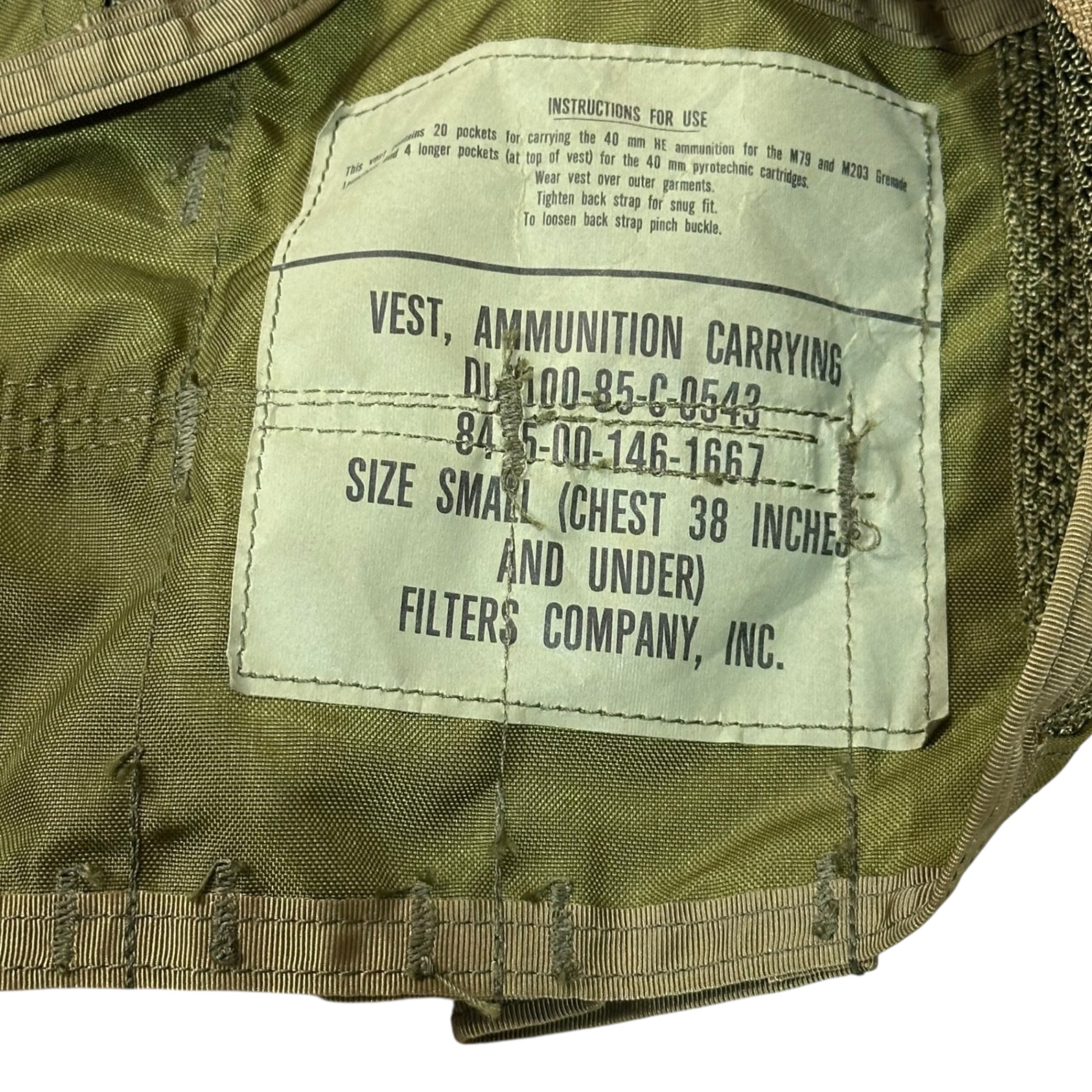 US ARMY(アメリカ軍) AMMUNITION CARRYING VEST 弾薬 携行 ベスト ショットガン S カーキ