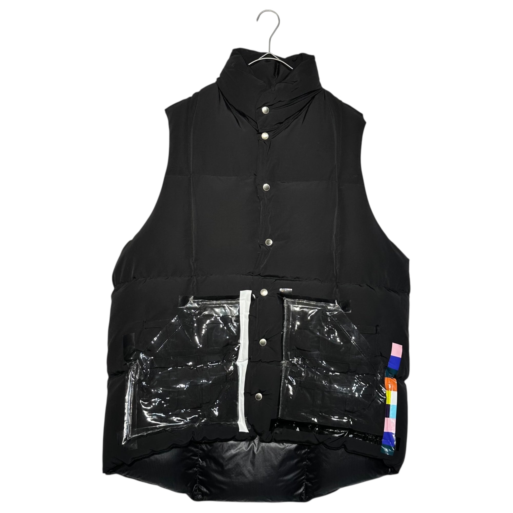 TAKAHIRO MIYASHITA The Soloist.(タカヒロミヤシタザソロイスト) Mountain PrimaLoft Nylon Vest マウンテン プリマロフト ナイロン ベスト sj.00010SS22 46 ブラック 中綿 ビニール ポケット