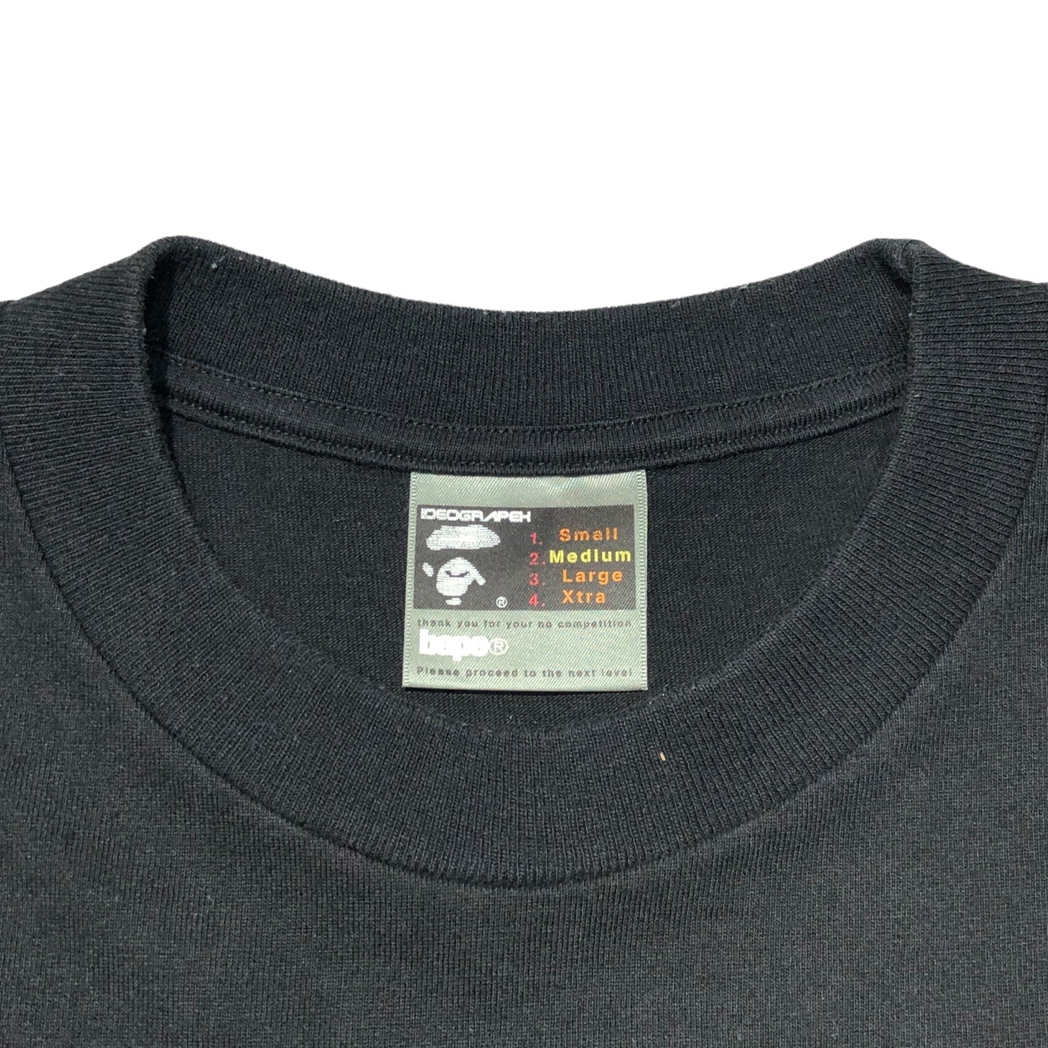 A BATHING APE(アベイシングエイプ) 90's Bathingape arch logo T-shirt ベイシングエイプ アーチロゴ Tシャツ M ブラック×イエロー