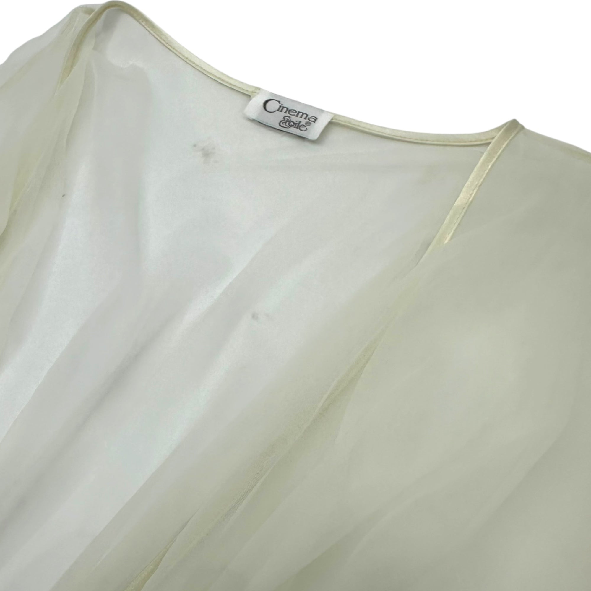 VINTAGE(ヴィンテージ) 80~90's see-through short gown シースルー ショート ガウン SIZE FREE ホワイト