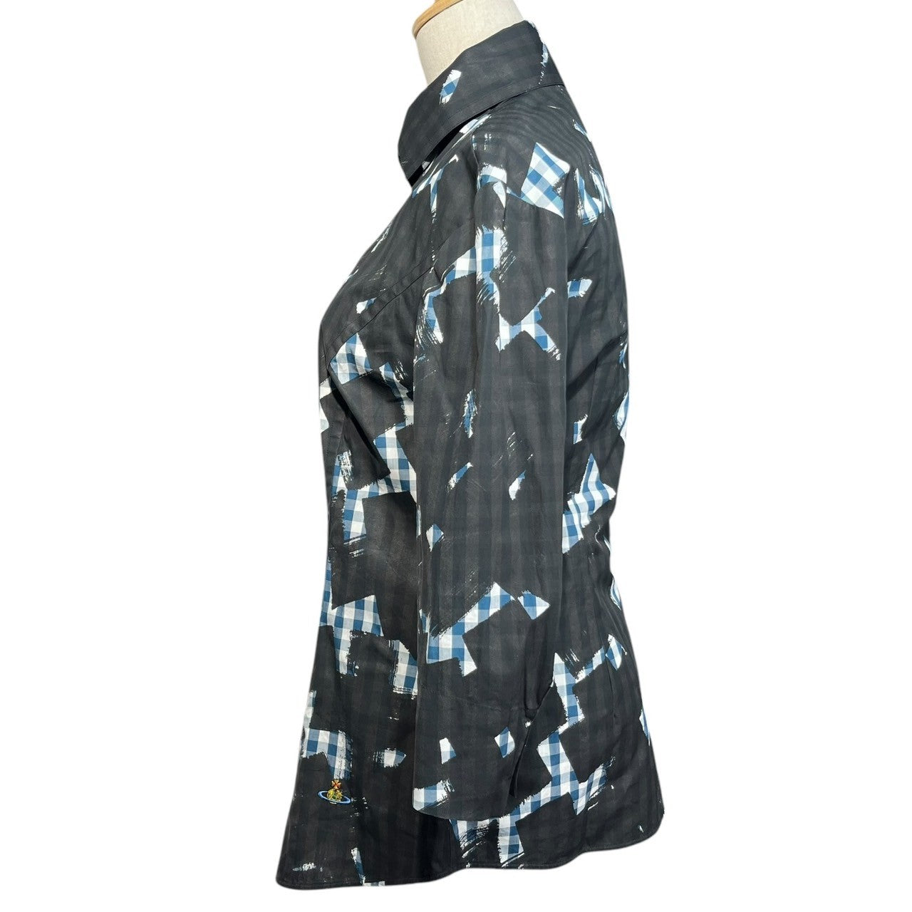 Vivienne Westwood RED LABEL(ヴィヴィアンウエストウッドレッドレーベル) 17SS Plaid Love Shirt チェック柄 ラブシャツ 12-01-871017 42(S) ブルー×ブラック