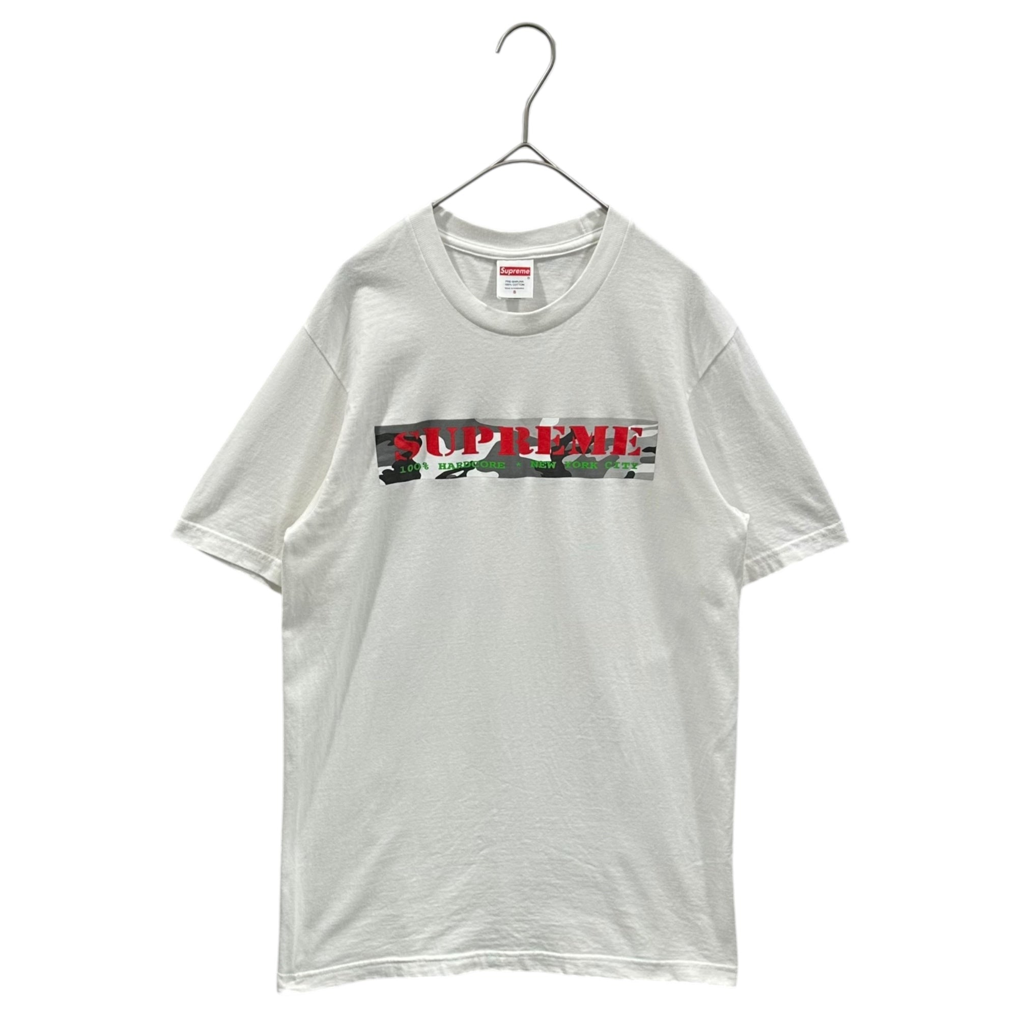SUPREME(シュプリーム) 2025SS Hardcore Tee ハードコア Tシャツ S ホワイト カモフラ ロゴ