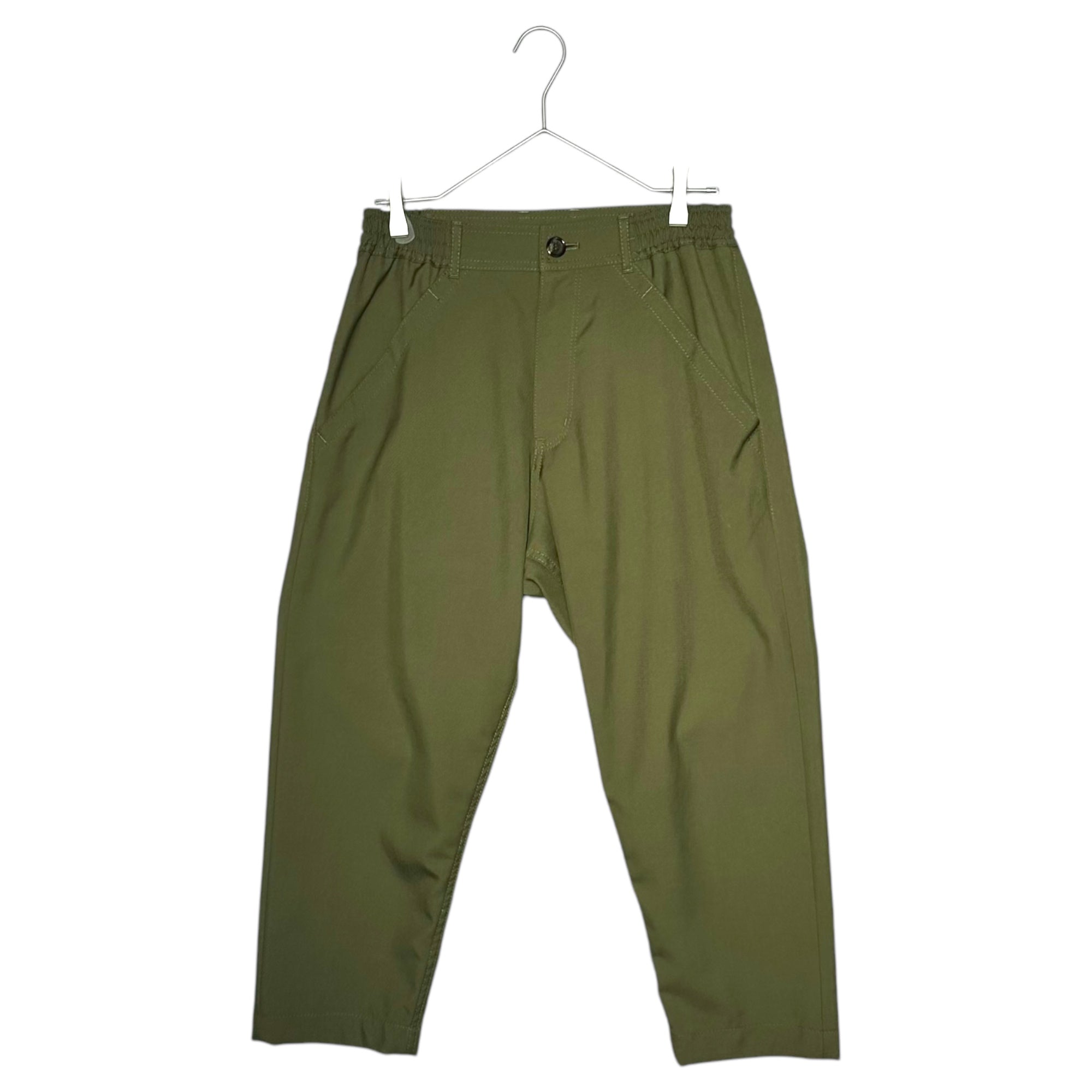COMME des GARCONS HOMME DEUX(コムデギャルソンオムドゥ) 21SSウールポリツイルパッカリングテーパードパンツ DG-P035 SIZE XS カーキ AD2020