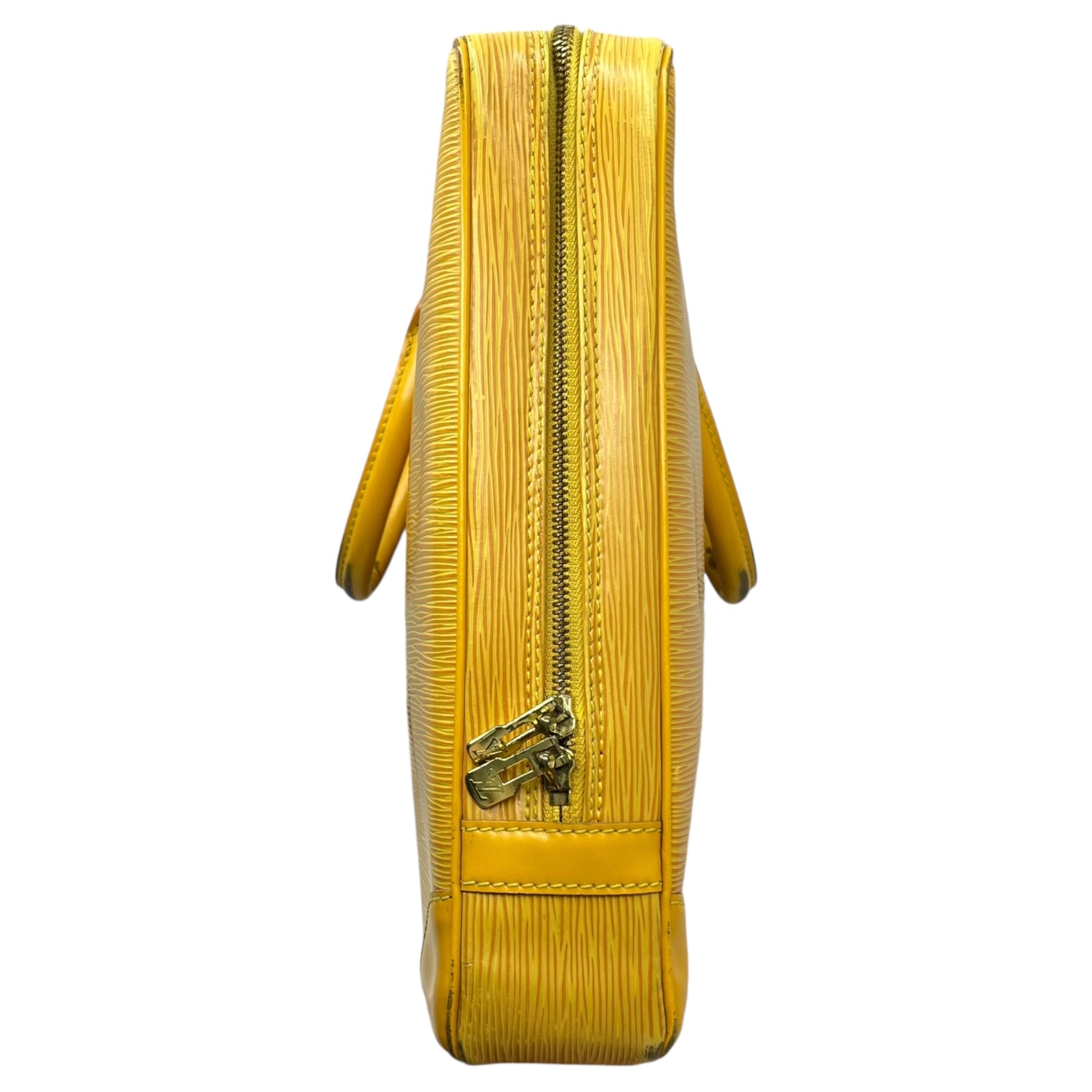 LOUIS VUITTON(ルイヴィトン) Porte de Cumin Voyage ポルト ドキュマン ヴォワヤージュ エピ M54476 イエロー ネームタグ付き ブリーフケース ハンドバッグ ビジネス