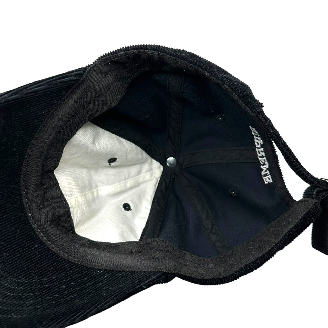 SUPREME(シュプリーム) CORDUROY S LOGO P PANEL CAP コーデュロイ S ロゴ パネル キャップ ブラック