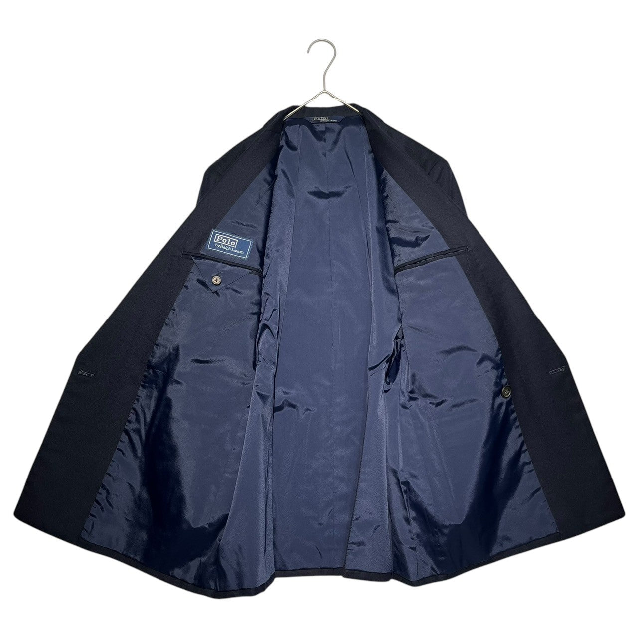 POLO RALPH LAUREN(ポロラルフローレン) 80’s ~ 90's Gold button double navy blazer 金ボタン ダブル 紺ブレザー 96A6(M程度) ネイビー 80年代~90年代 ヴィンテージ 紺ブレ トラッド