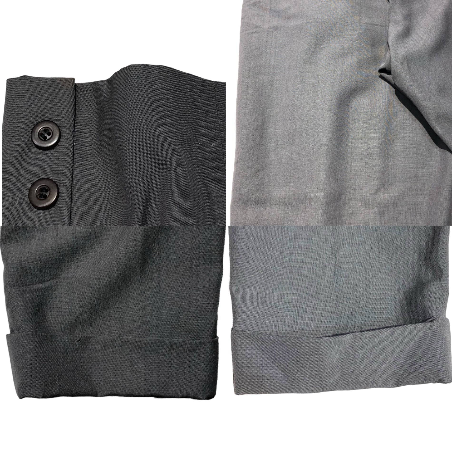 Jean Paul GAULTIER FEMME(ジャンポールゴルチエファム) 90’s 3B jacket design setup 3Bジャケット デザイン セットアップ 40(L程度) グレー スラックス テーラード スーツ