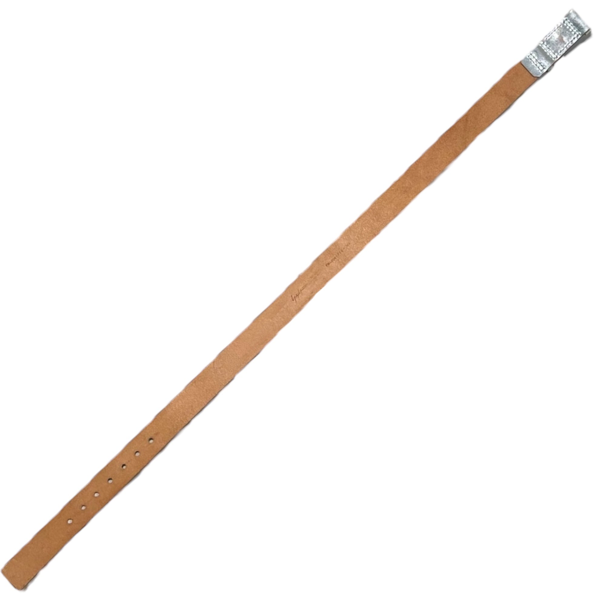 YOHJI YAMAMOTO(ヨウジヤマモト) Silver Leather Belt シルバー レザー ベルト FM-F04-770 シルバー