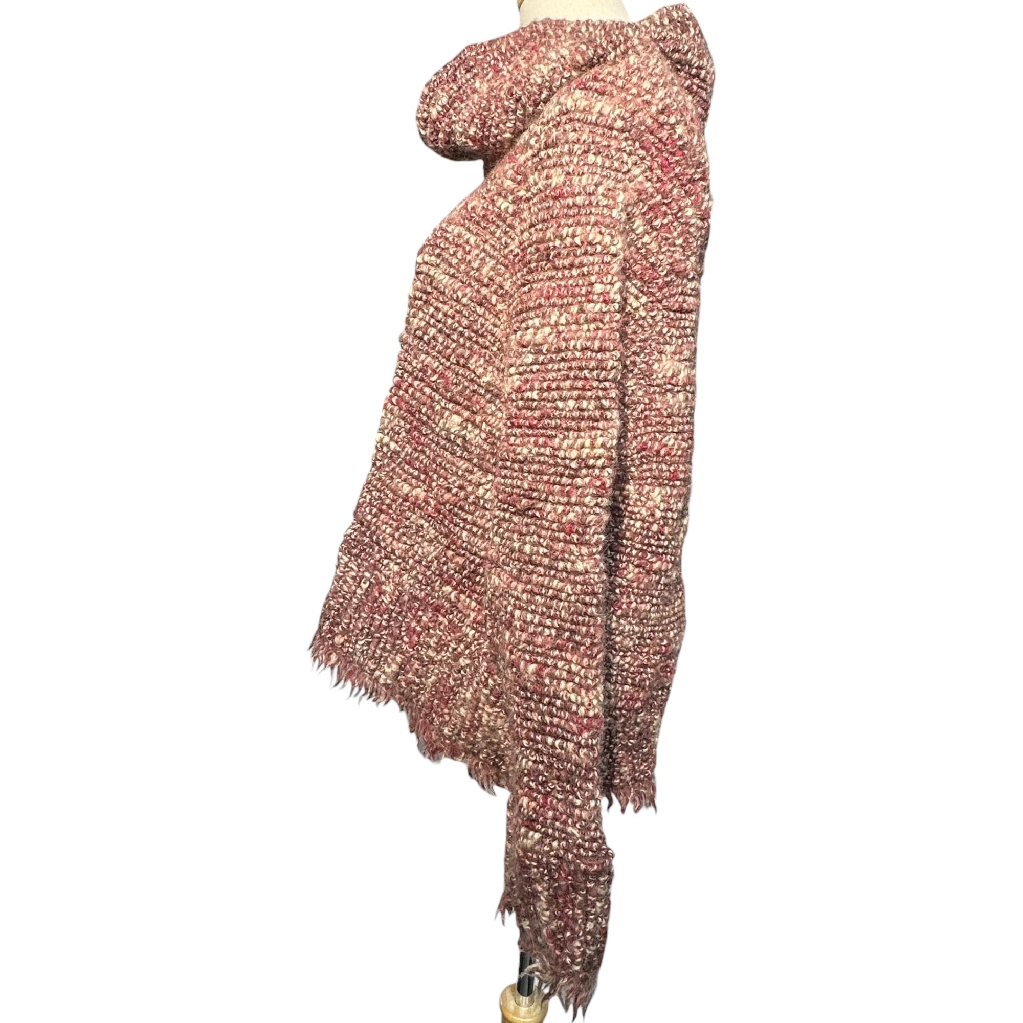 LIMI feu(リミフゥ) Low-gauge off-turtleneck knit ローゲージ オフタートルネック ニット LN-T08-124 S ワインレッド