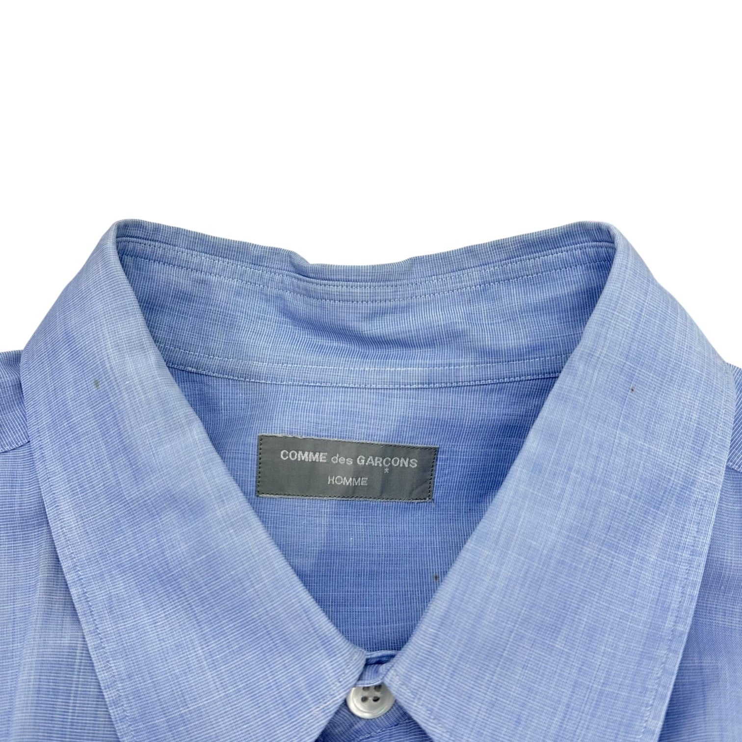 COMME des GARCONS HOMME(コムデギャルソンオム) 80's Regular Collar L/S Shirt 本人期 レギュラー カラー 長袖 シャツ HB-050570 表記無(ML程度) サックスブルー 80年代 川久保玲 アーカイブ