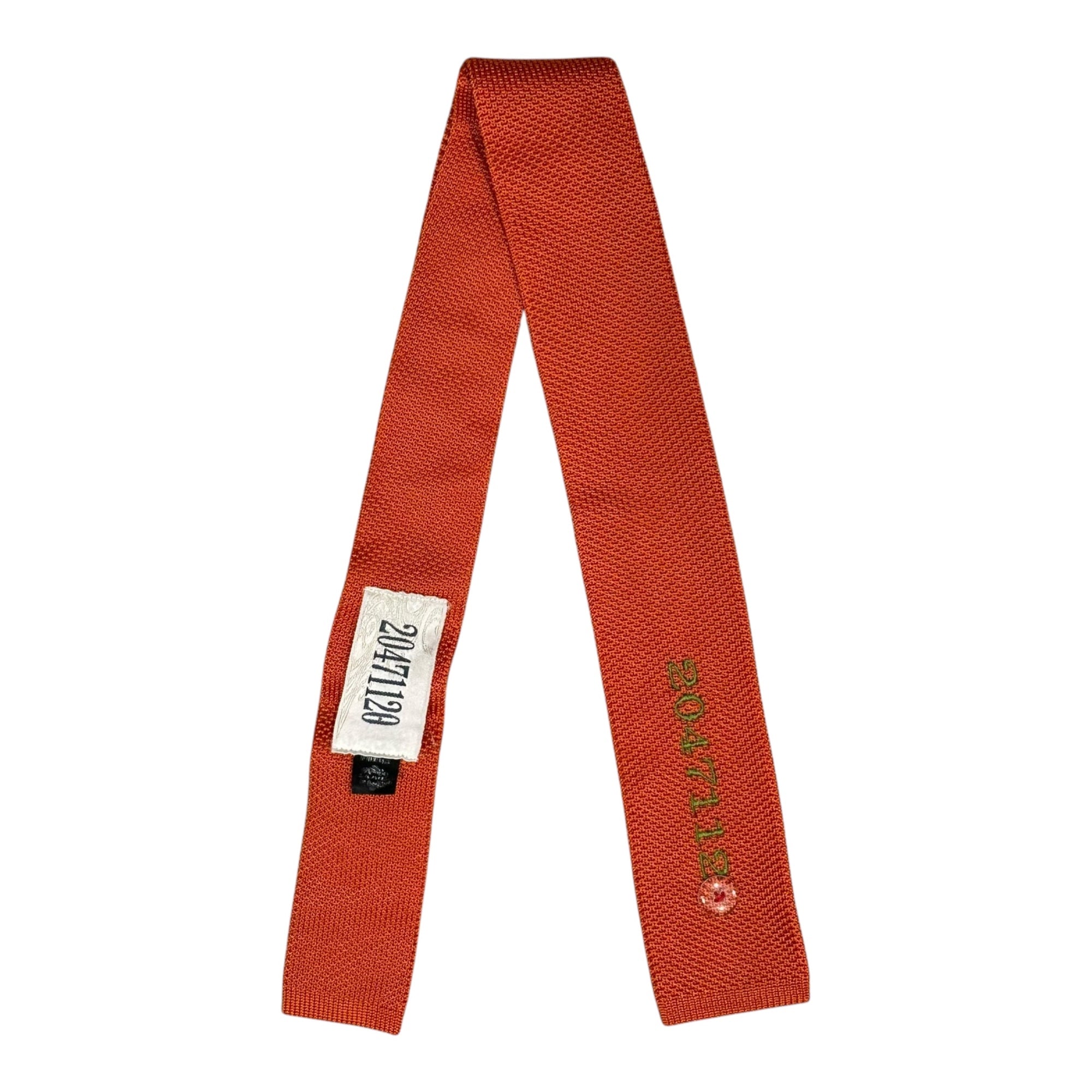 20471120(トゥーオーフォーセブンワンワントゥーオー) 1990's Logo knit Tie ロゴ ニット ネクタイ オレンジ 90年代 アーカイブ
