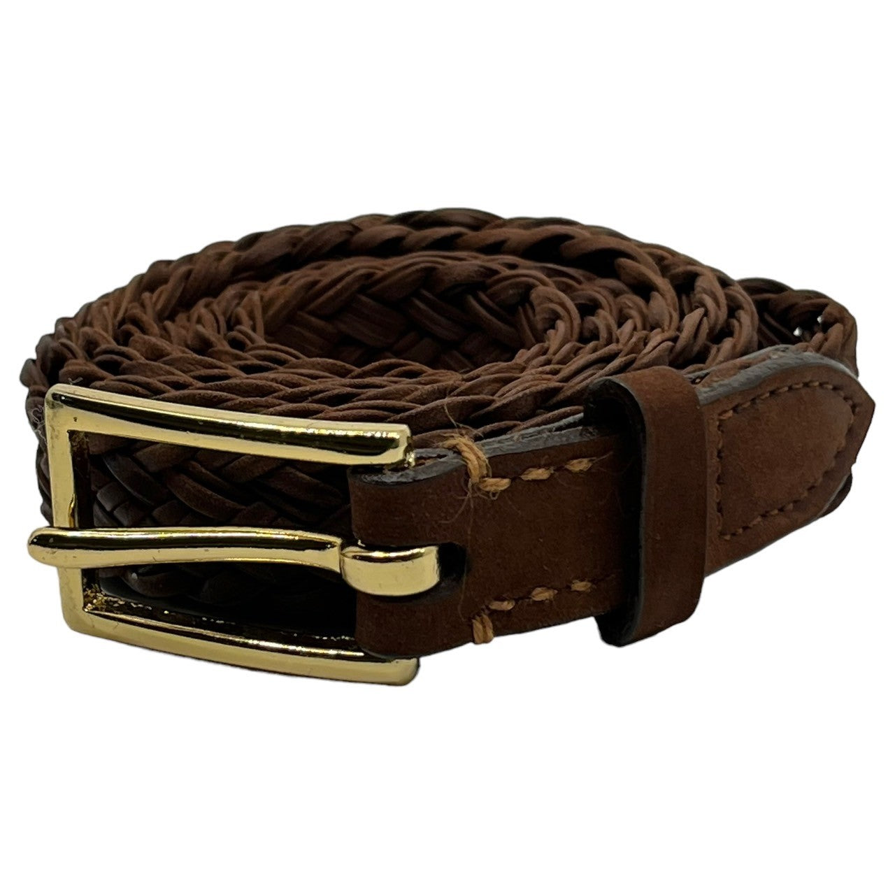 HEUGN(ユーゲン) Nubuck Josh メッシュベルト BROWN BELT002 ブラウン レザー