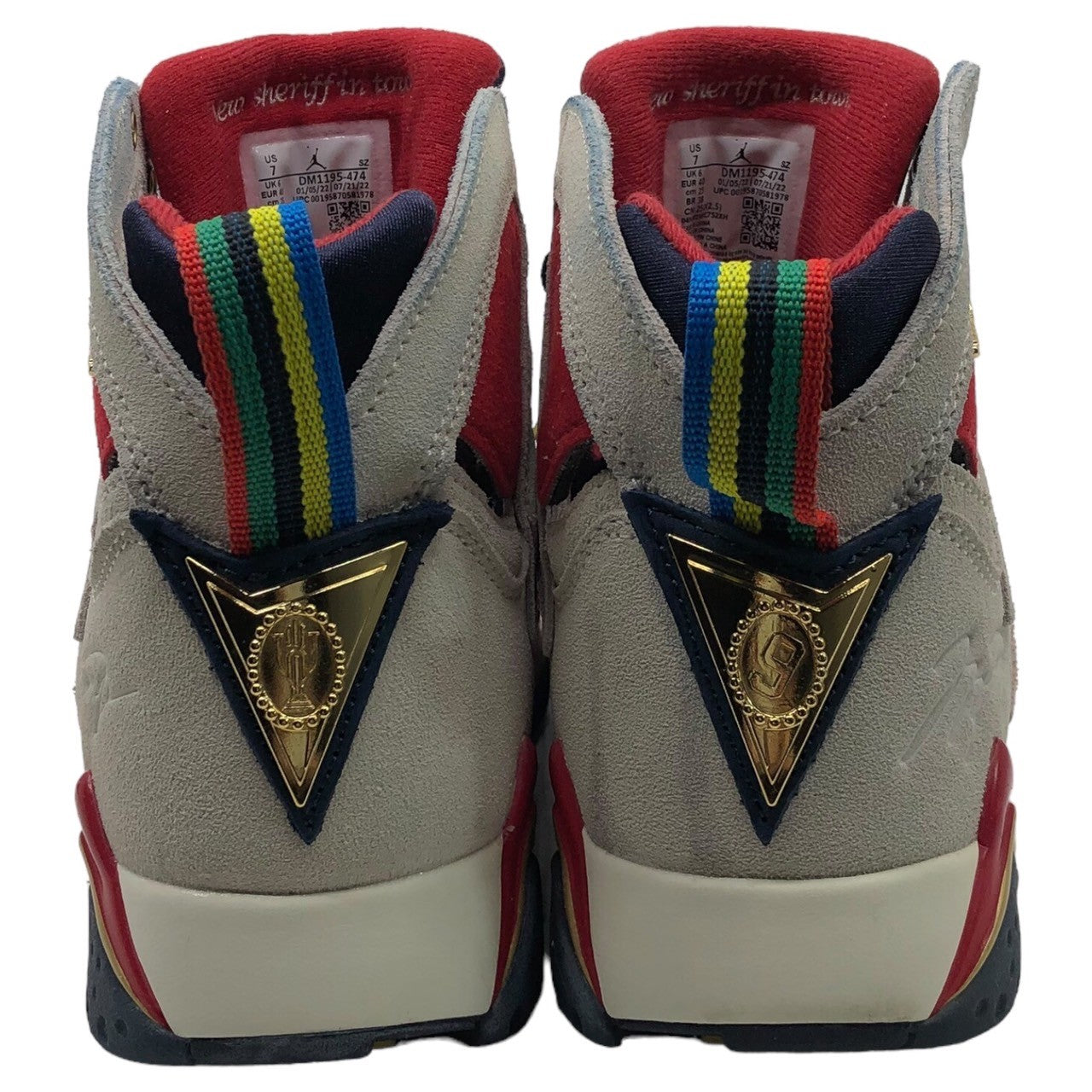 NIKE(ナイキ) AIR JORDAN 7 RETRO TROPHY ROOM NEW SHERIFF IN TOWN エアジョーダン レトロ トロフィールーム ニュー シェリフ イン タウン DM1195-474 25.0cm ホワイト×レッド 箱付 スニーカー シューズ
