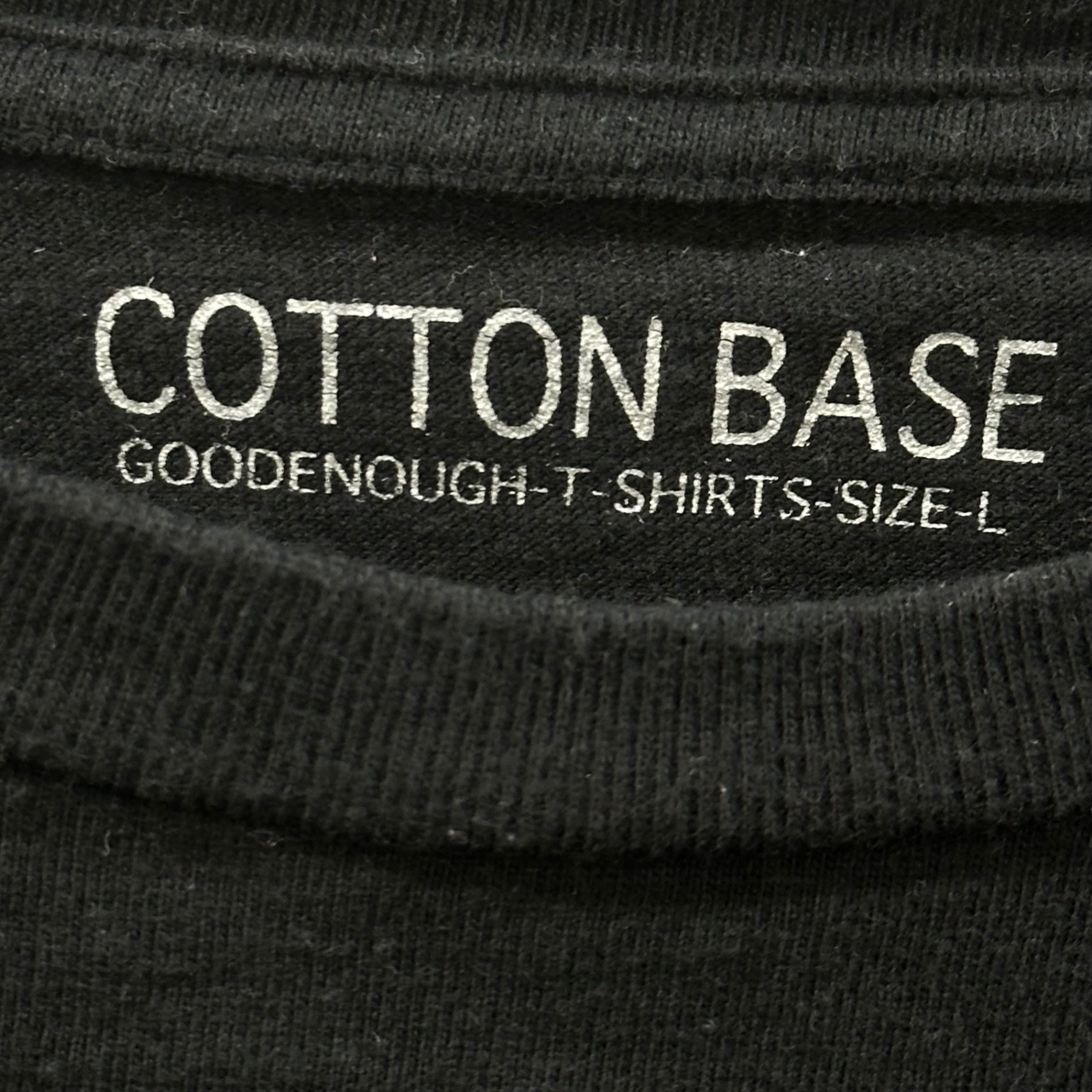 GOODENOUGH(グッドイナフ) 2009's cotton base Line print s/s T-shirt ライン プリント 半袖 Tシャツ L ブラック×ホワイト