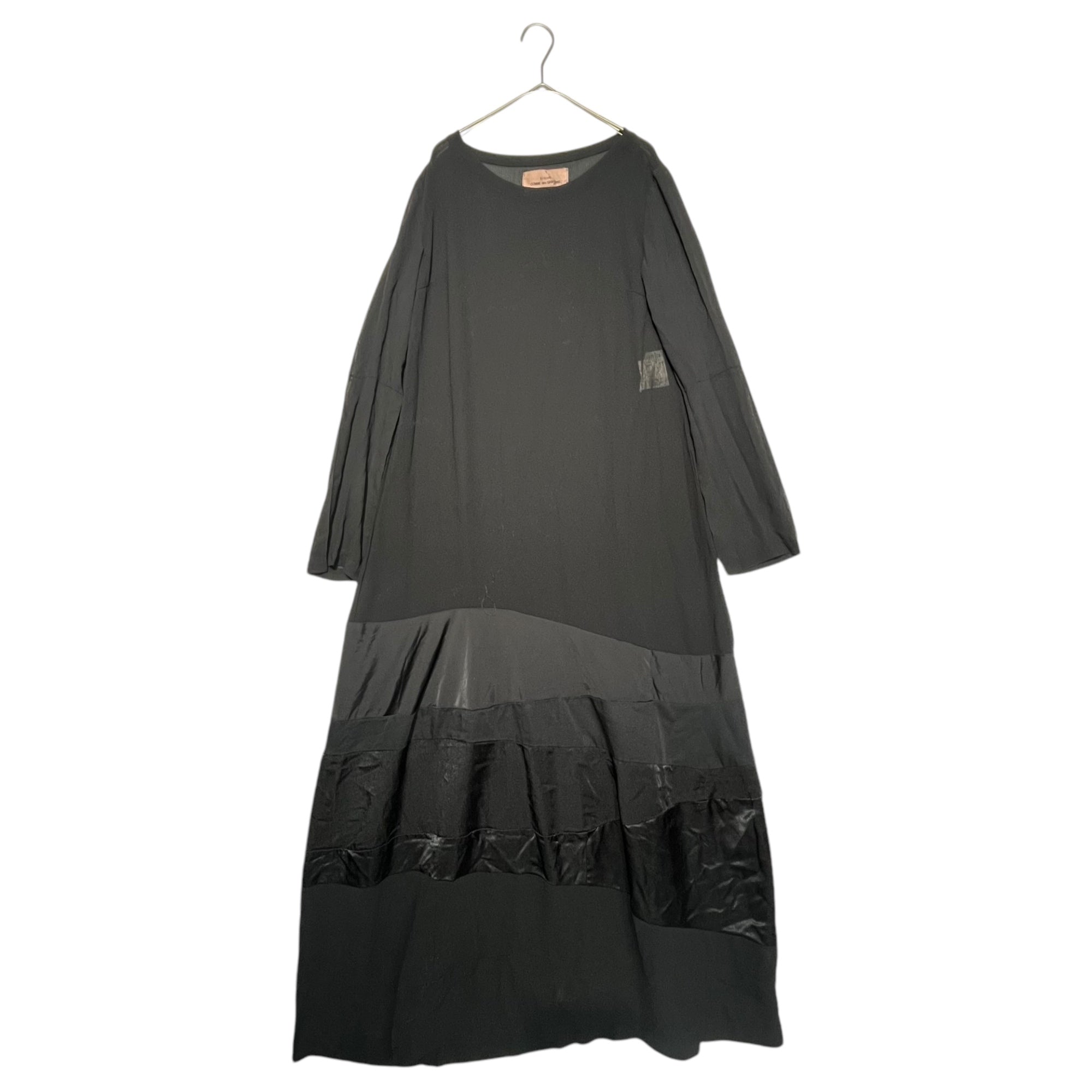tricot COMME des GARCONS(トリココムデギャルソン) 90's Hem switching sheer maxi dress 90年代 裾切替 シアー マキシ ワンピース TO-040100 FREE ブラック AD1993
